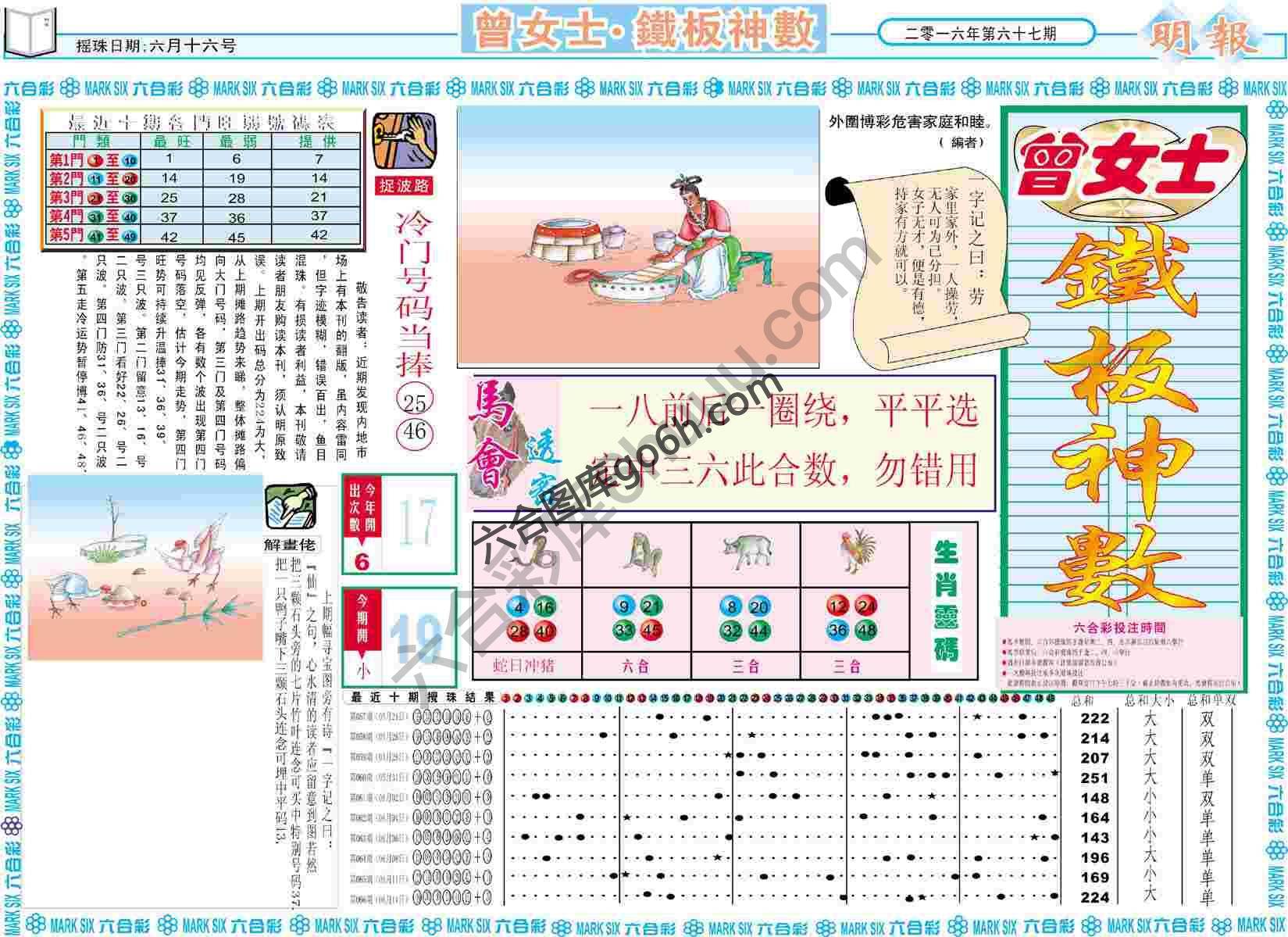 曾女士铁板神数