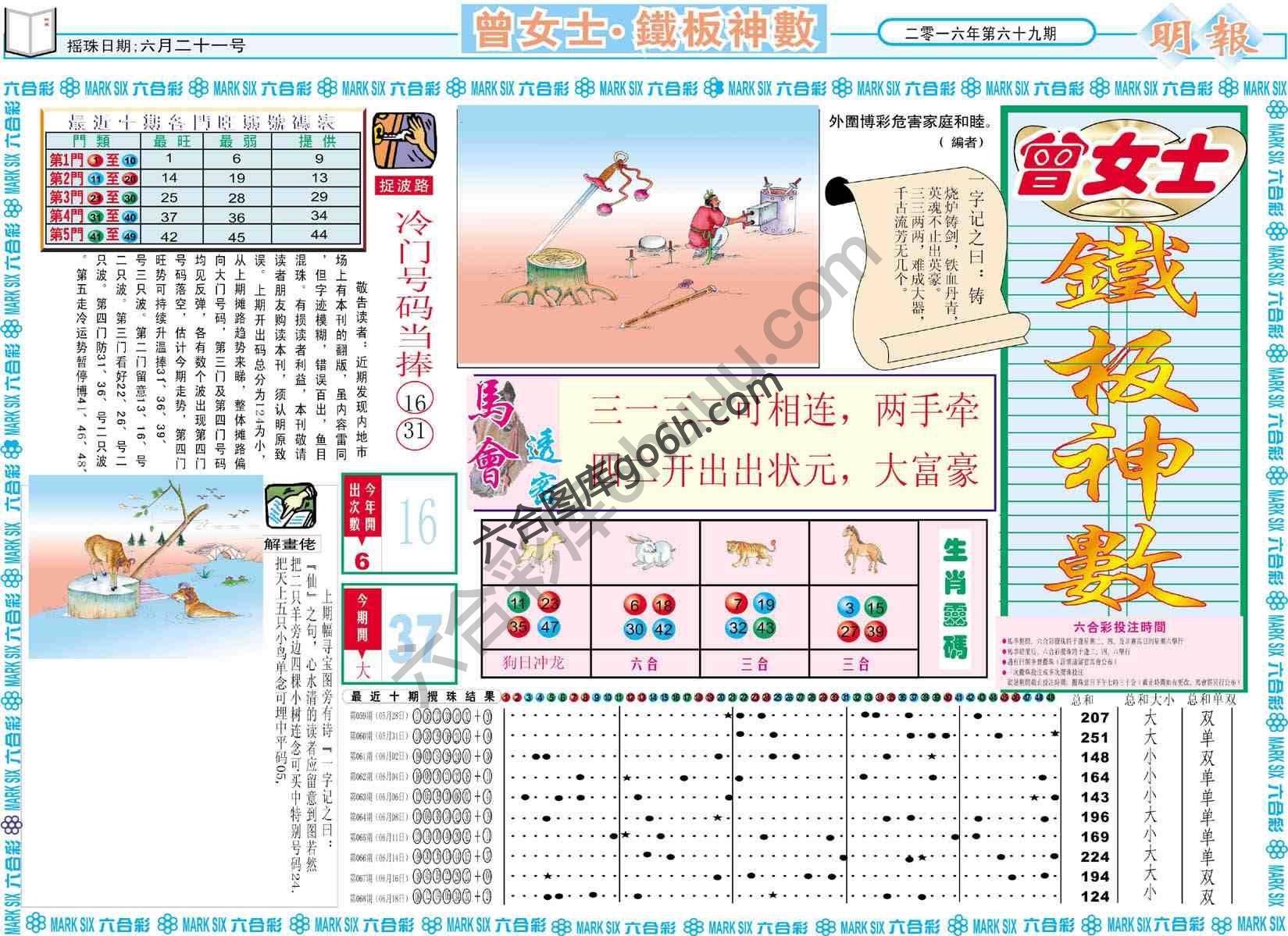 曾女士铁板神数