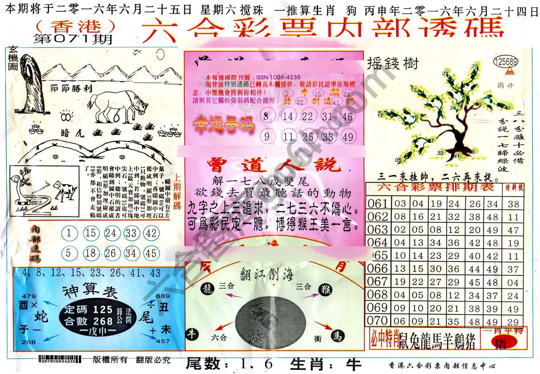 六合内部透码香港版