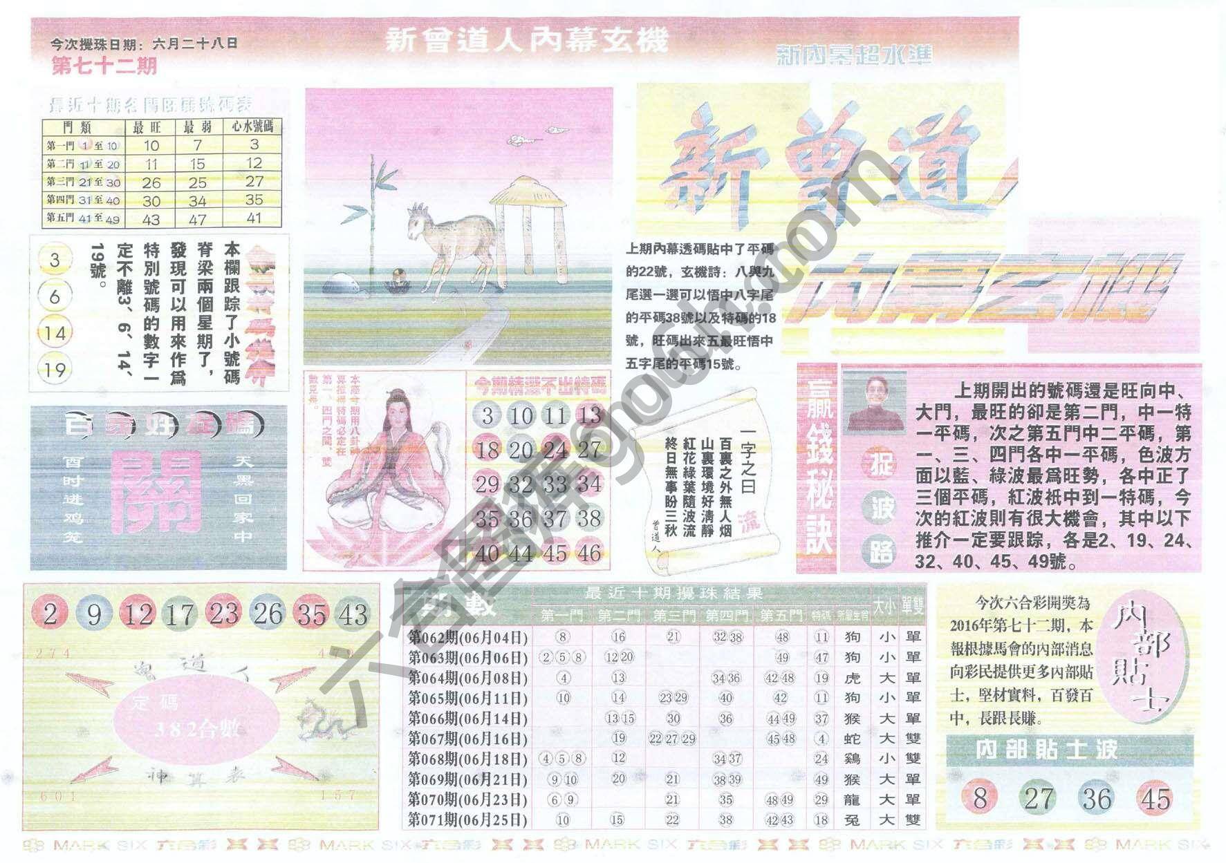 新曾道人内幕玄机