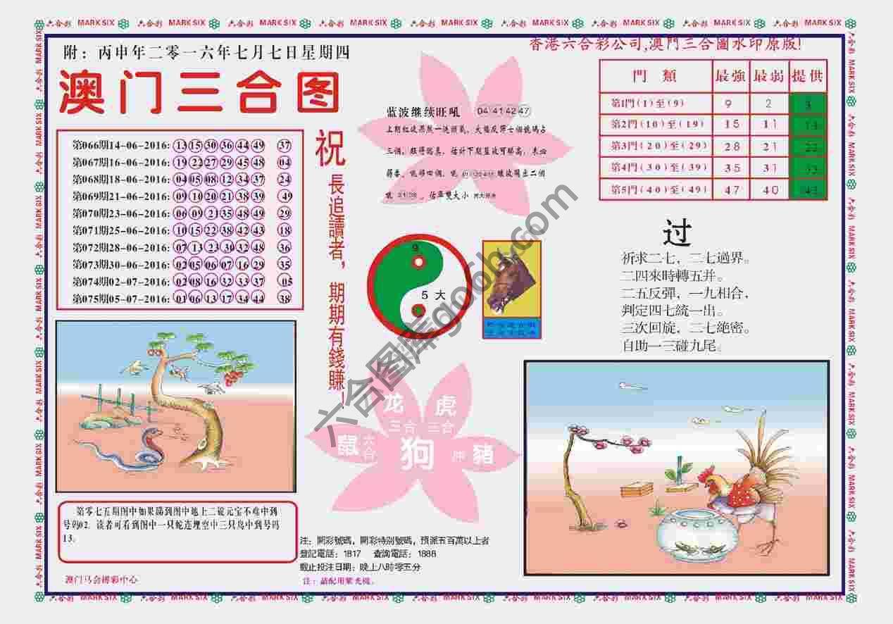澳门三合图