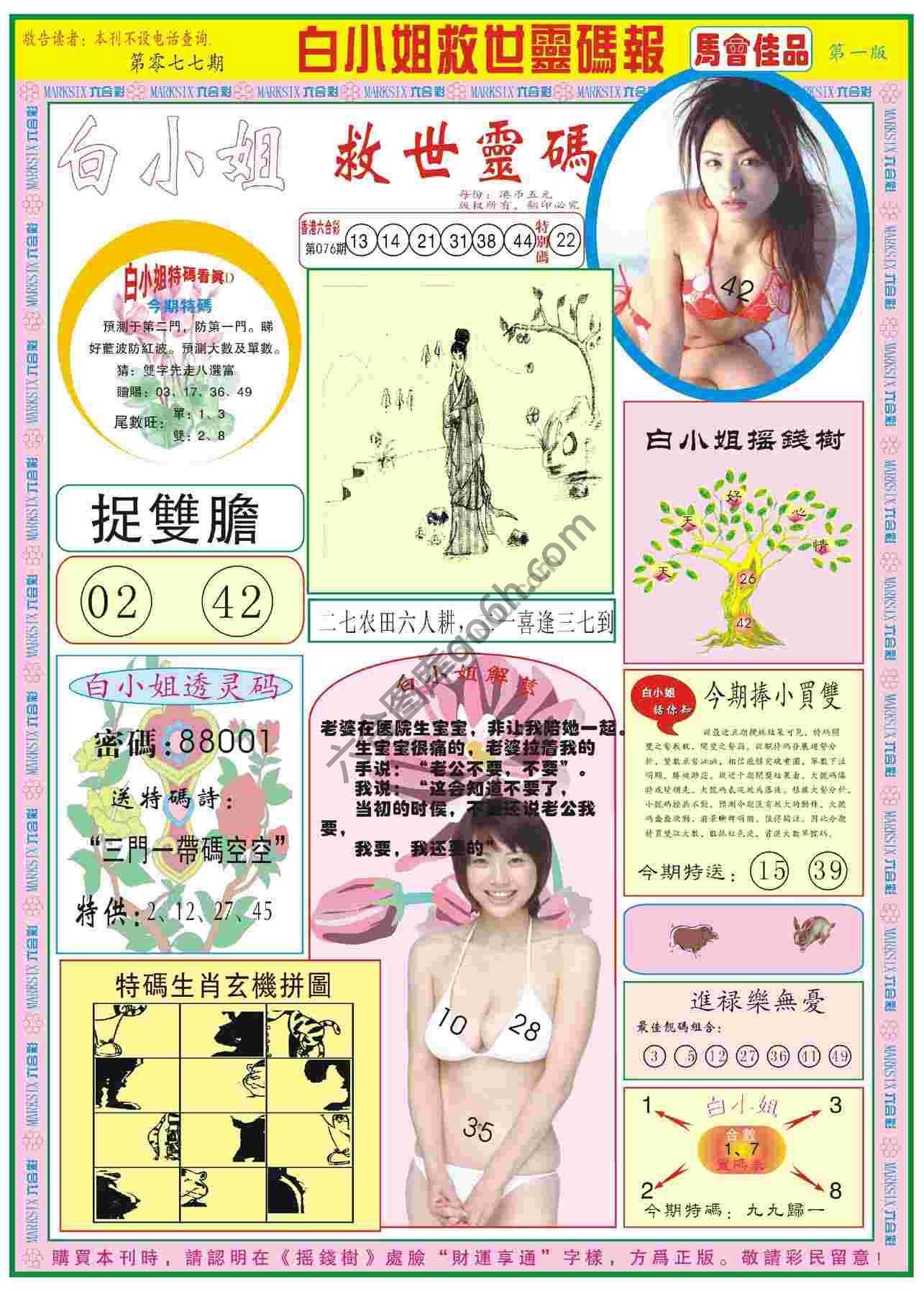 白小姐救世灵码报