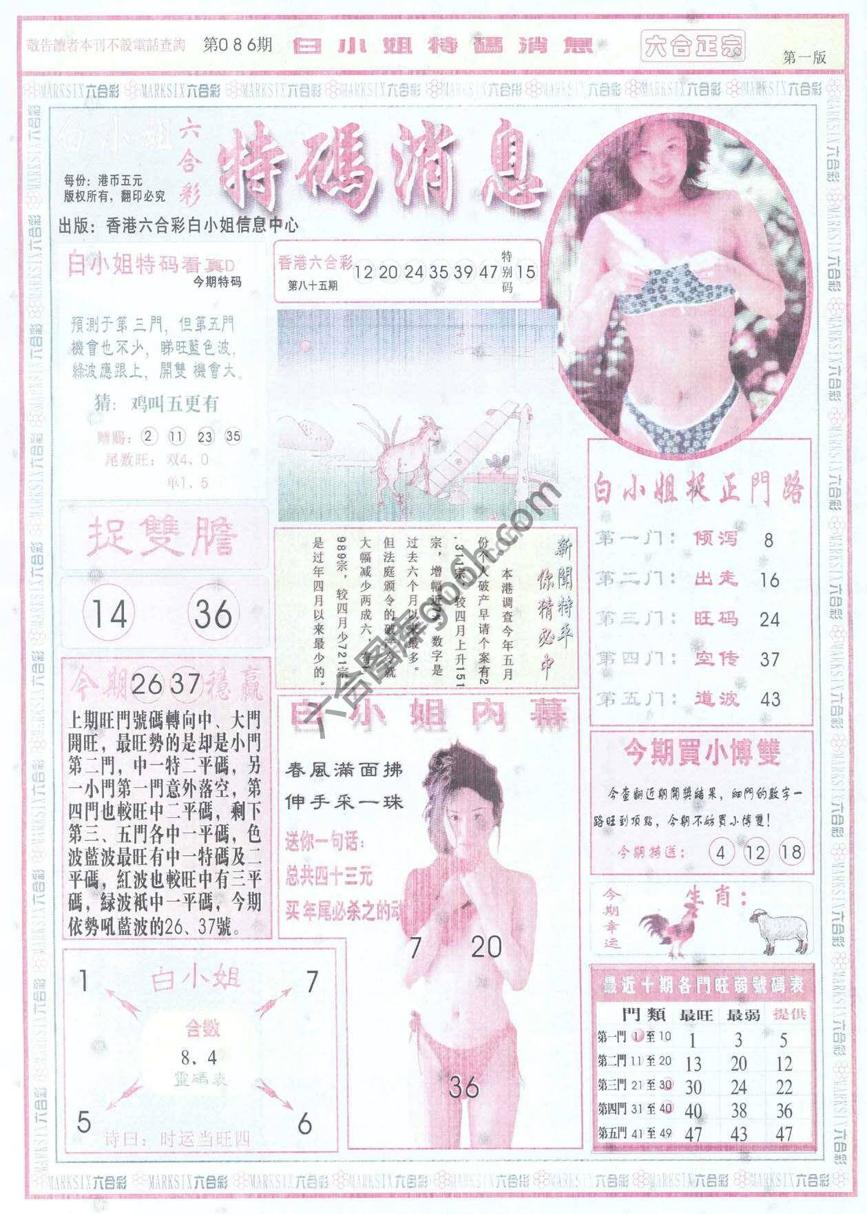 白小姐特码消息