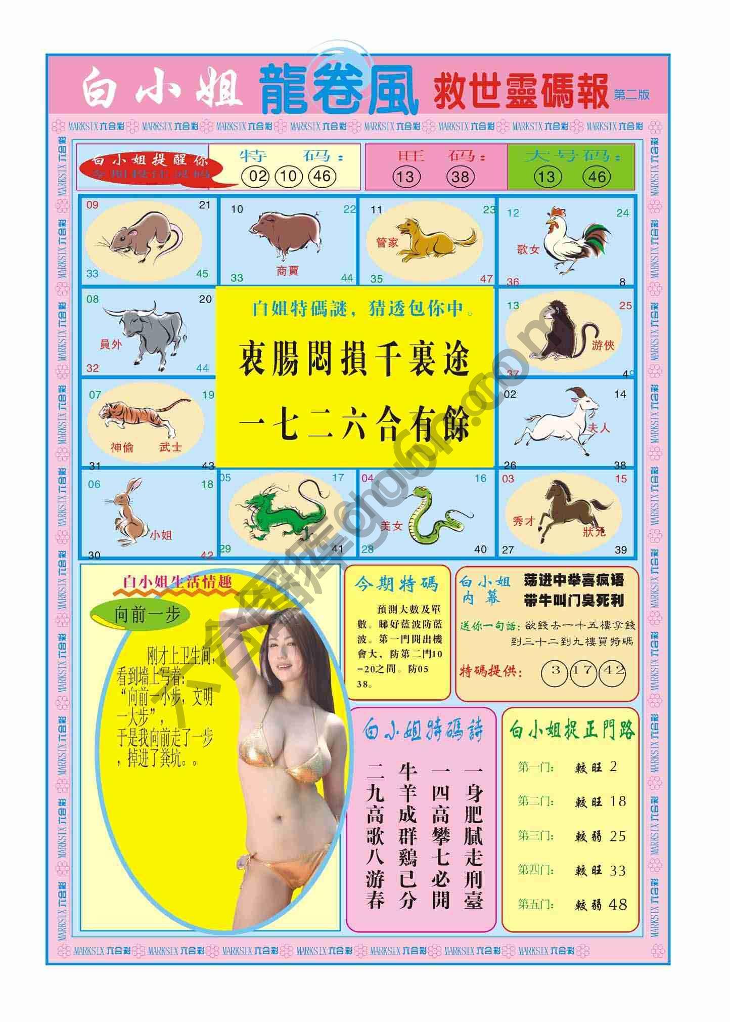 白小姐救世灵码报