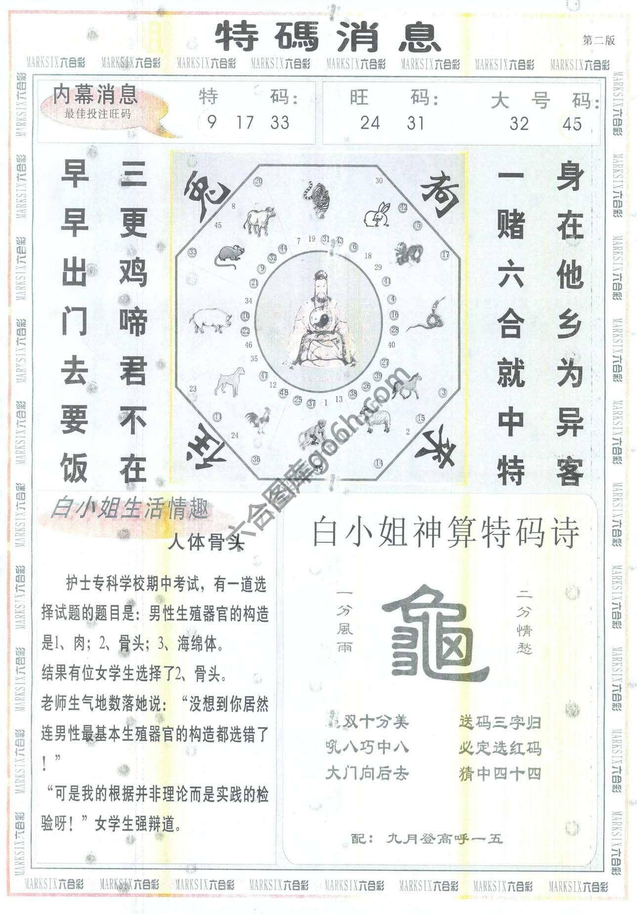 白小姐特码消息