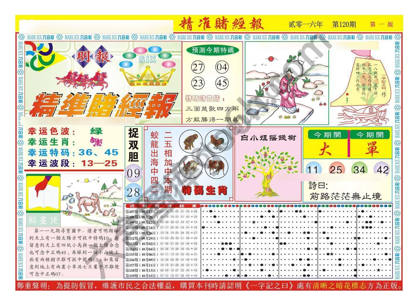 精准赌经报