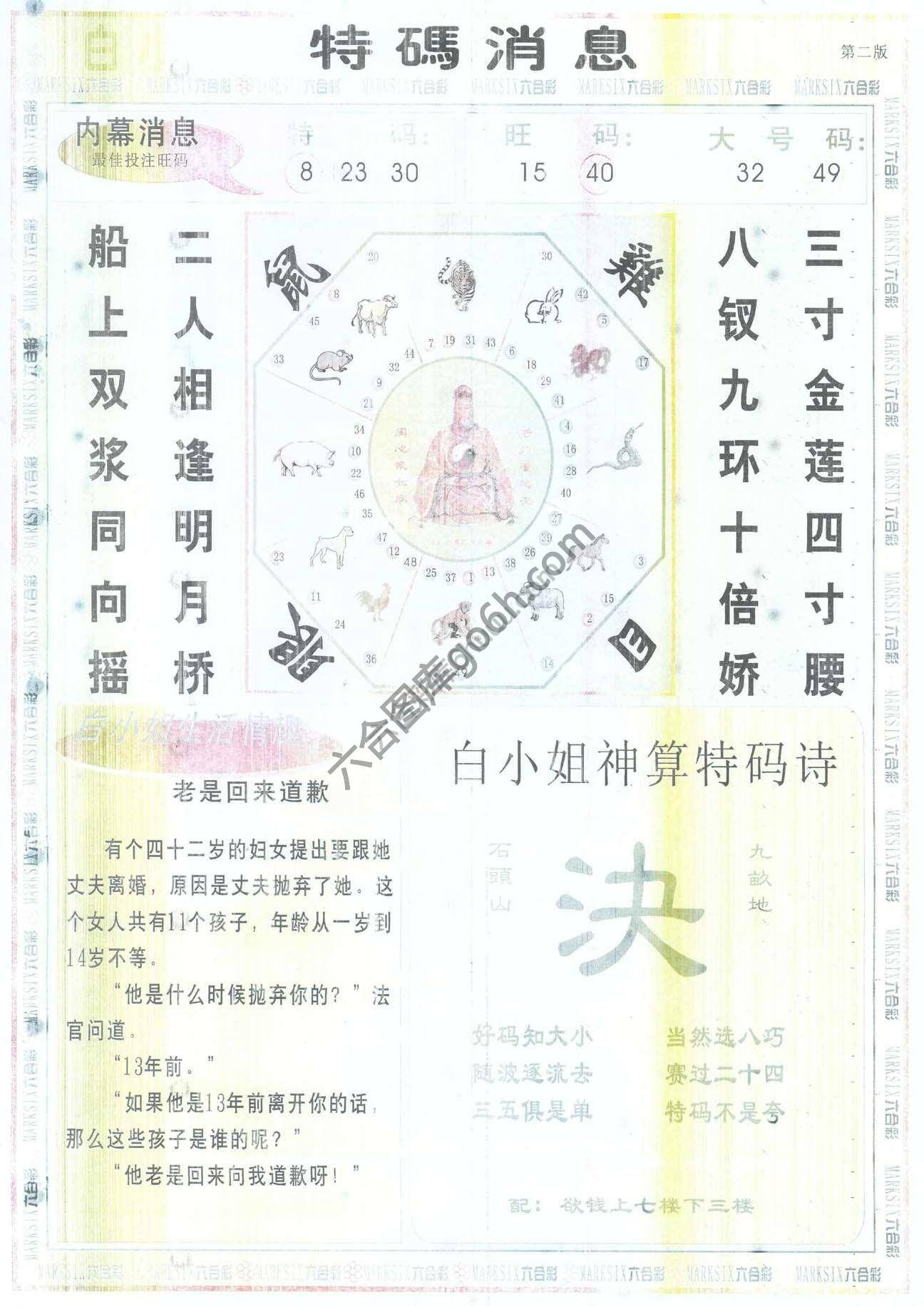 白小姐特码消息