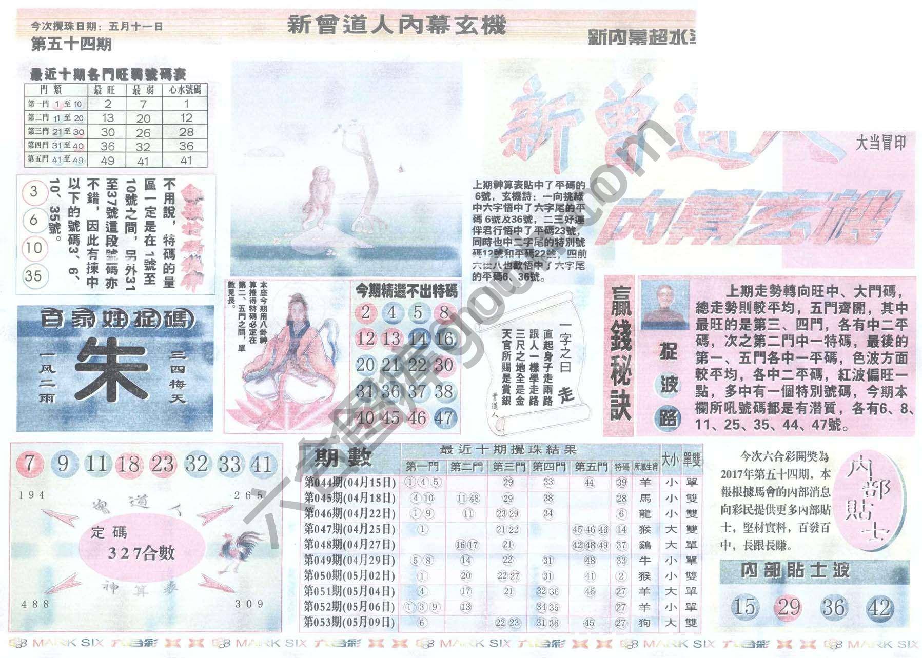 新曾道人内幕玄机