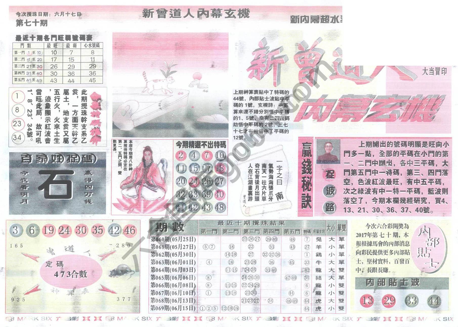 新曾道人内幕玄机