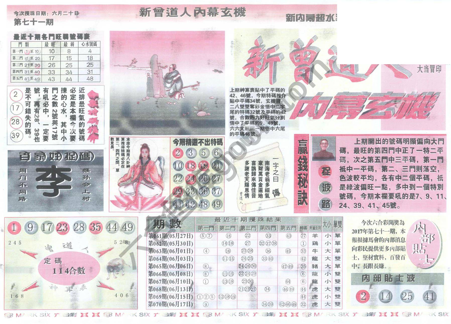 新曾道人内幕玄机