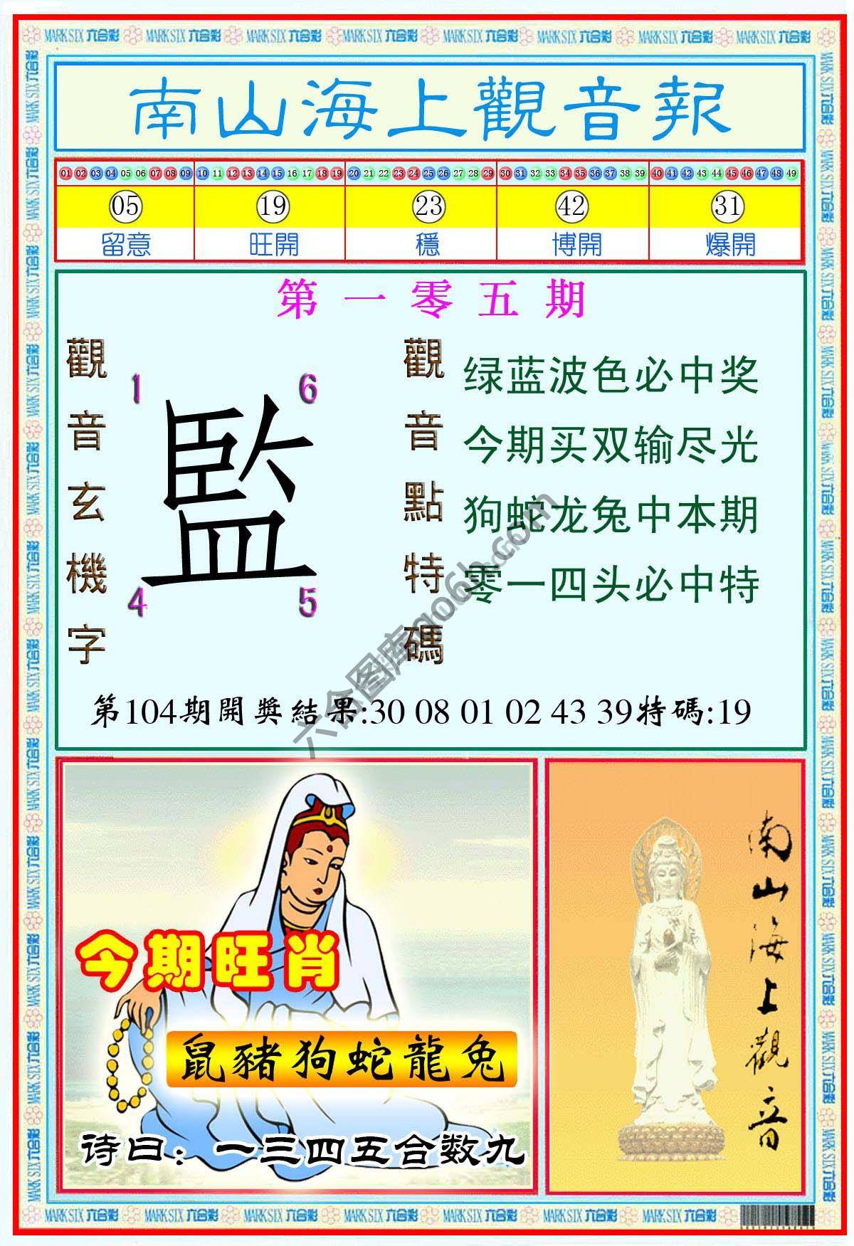 南山海上观音报