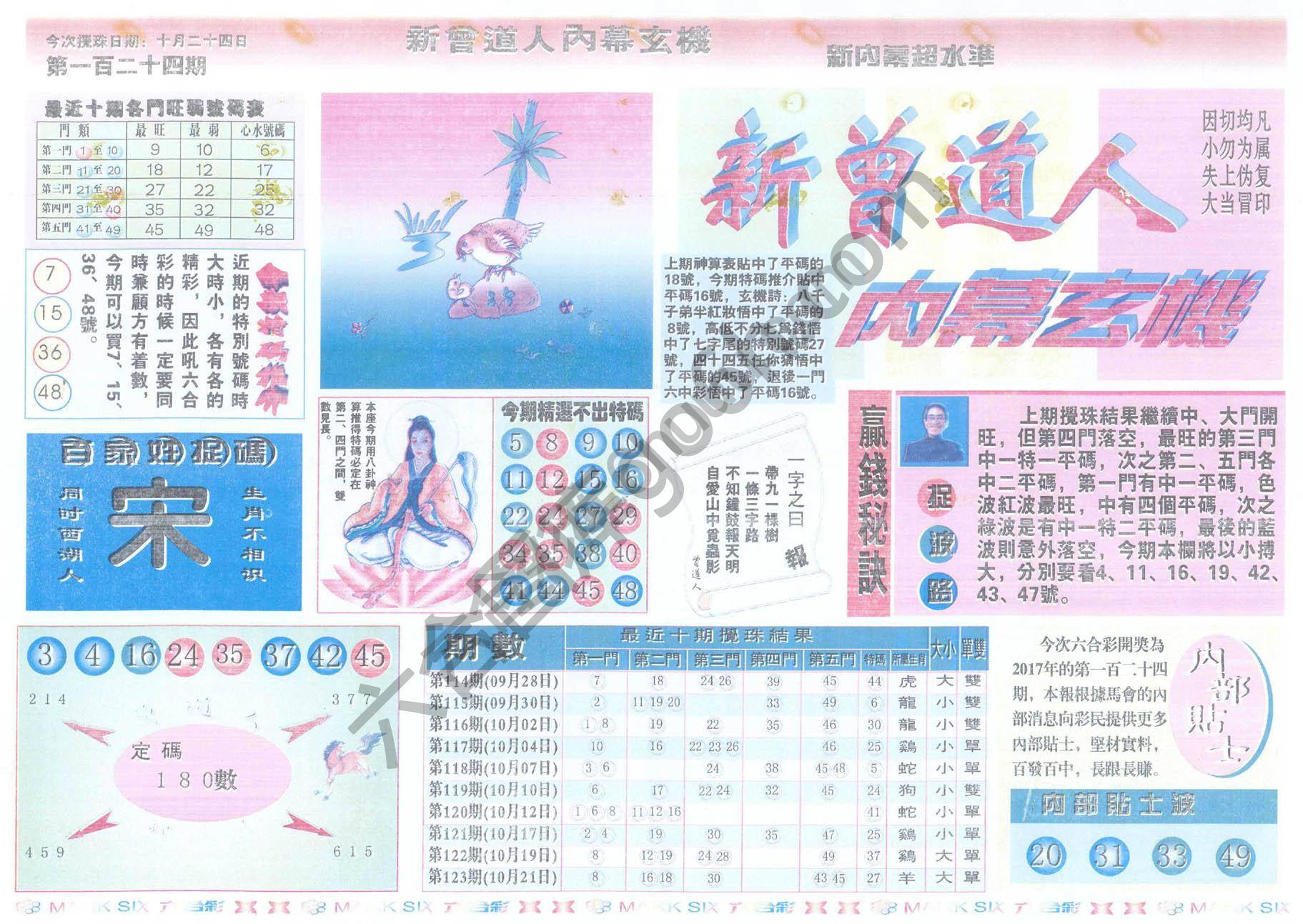 新曾道人内幕玄机