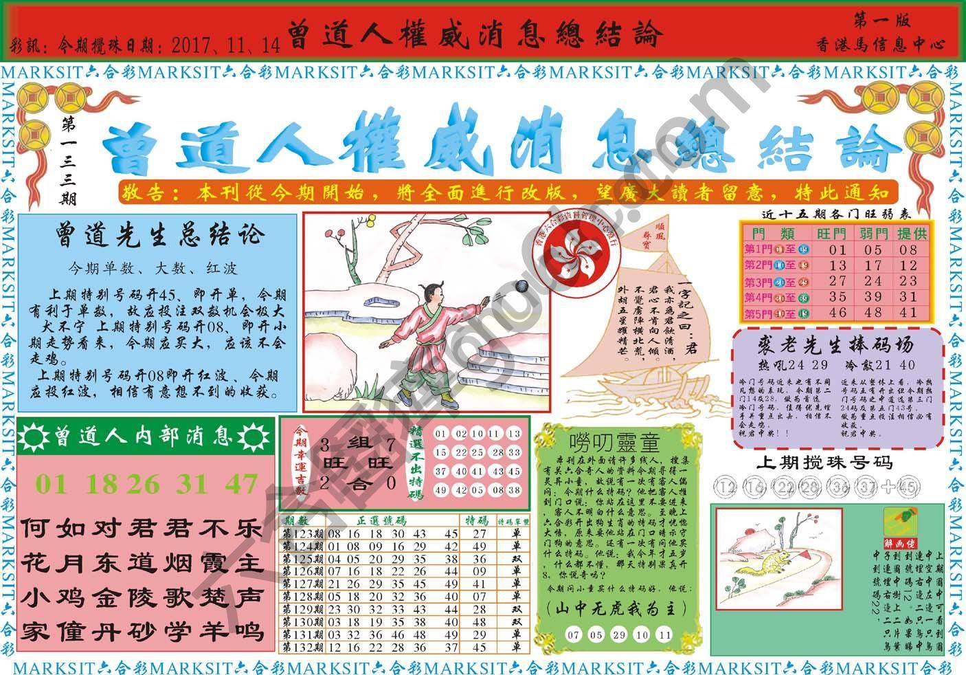 曾道人权威消息