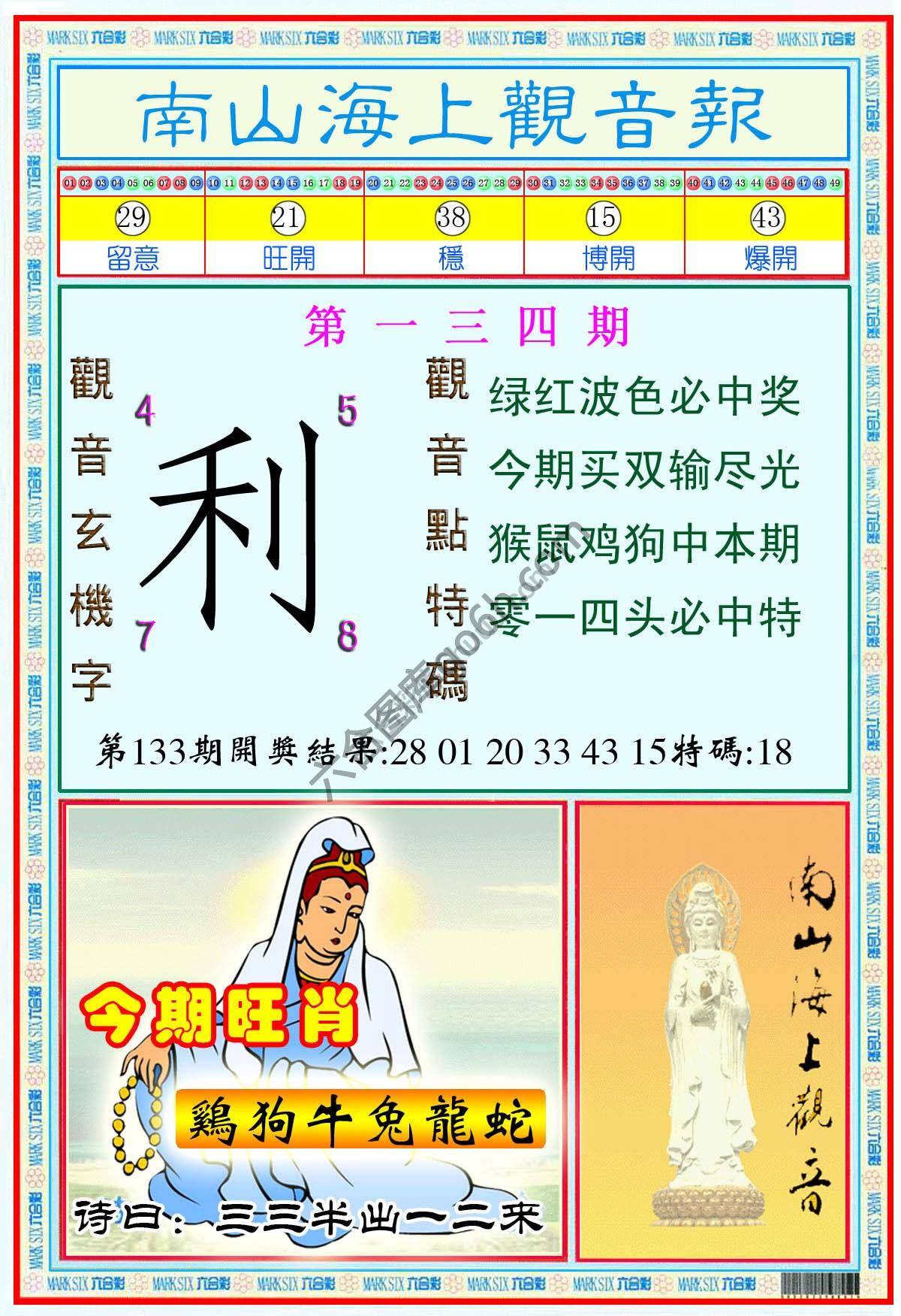 南山海上观音报