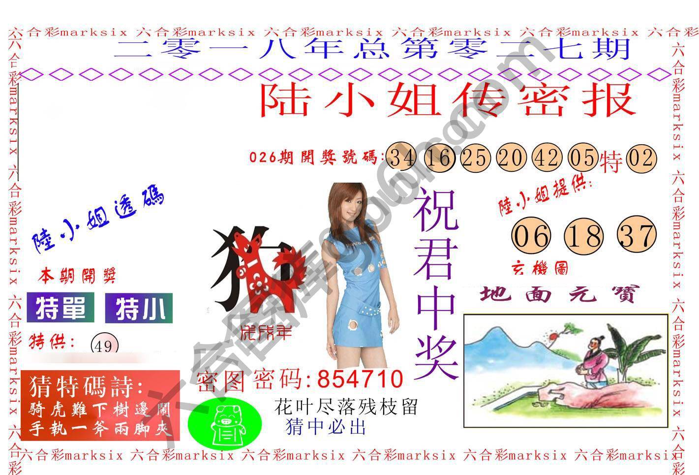 陆小姐传密