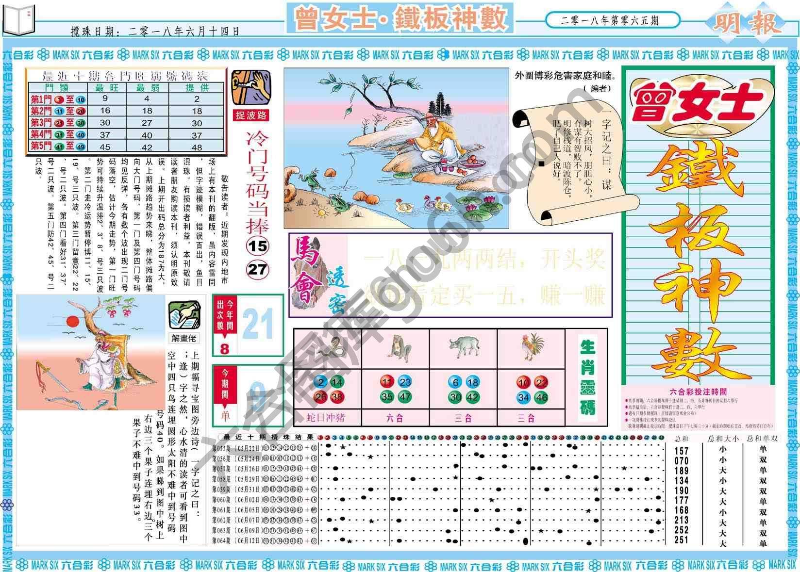 曾女士铁板神数