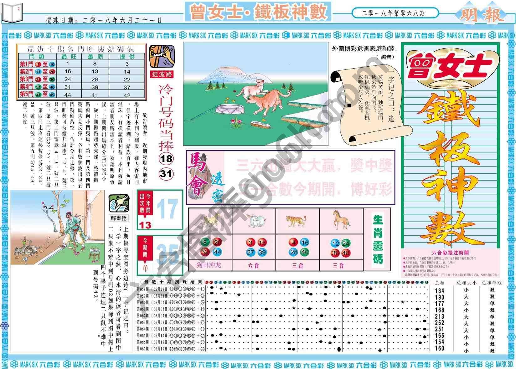 曾女士铁板神数