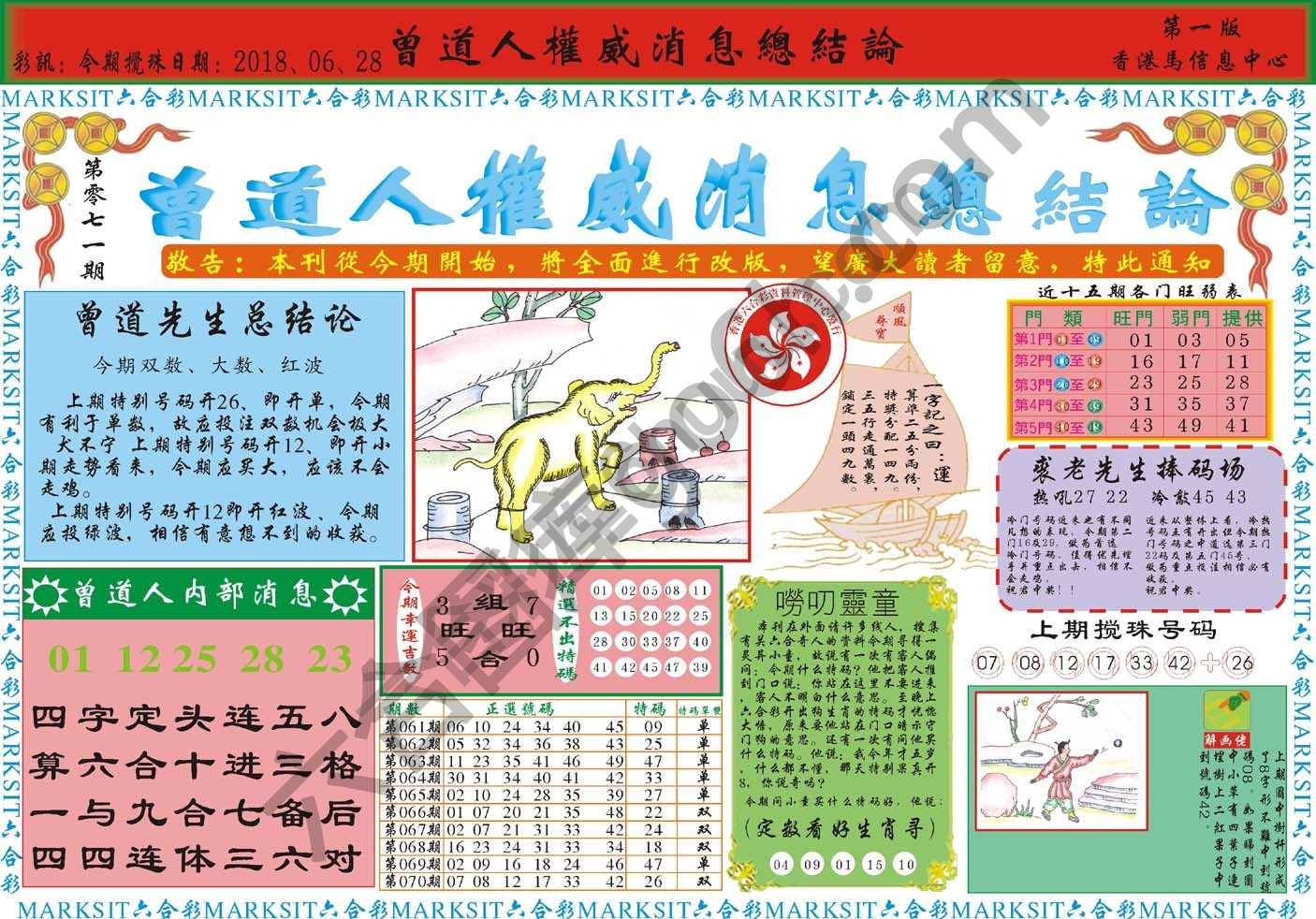 曾道人权威消息