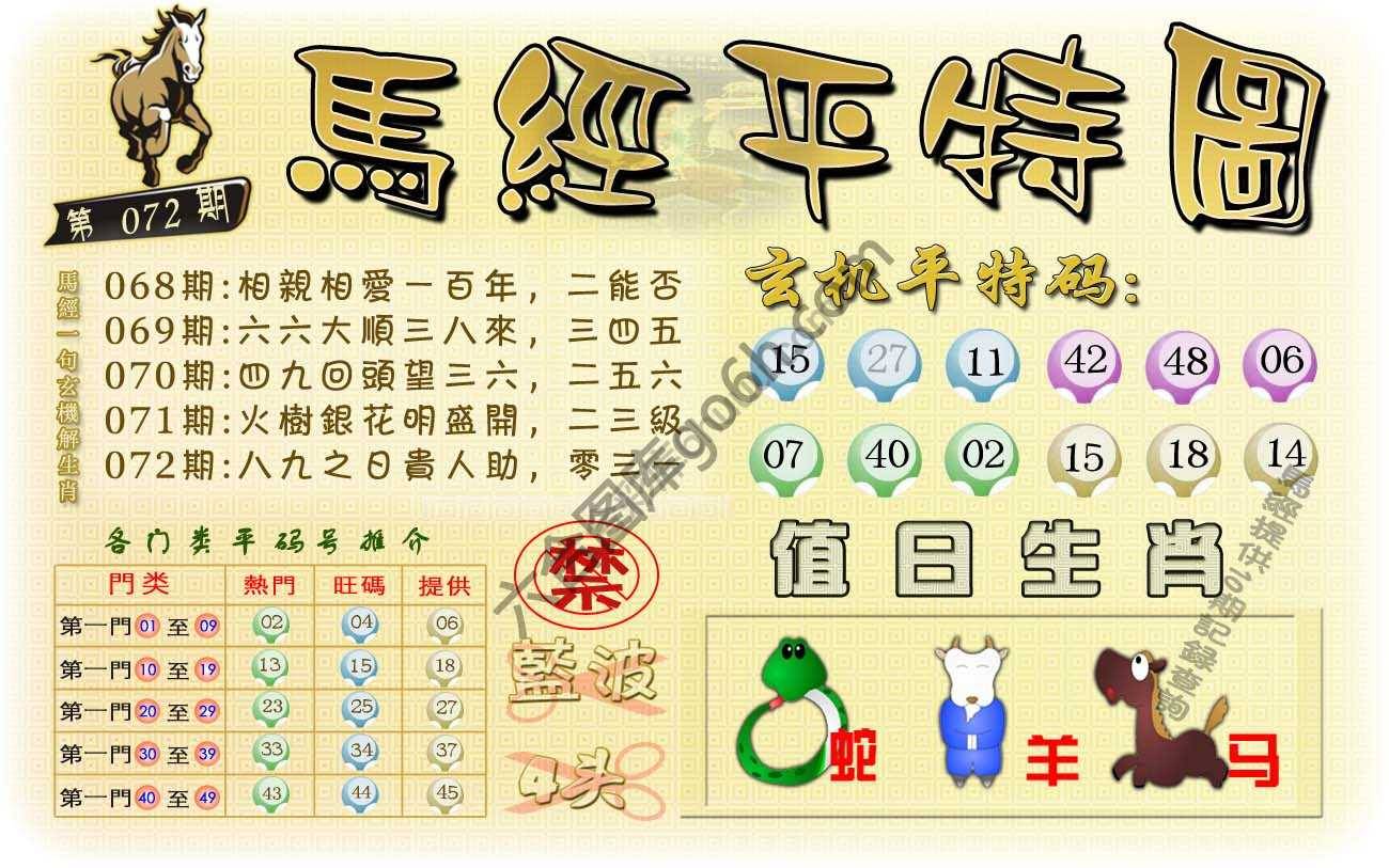 马经平特图