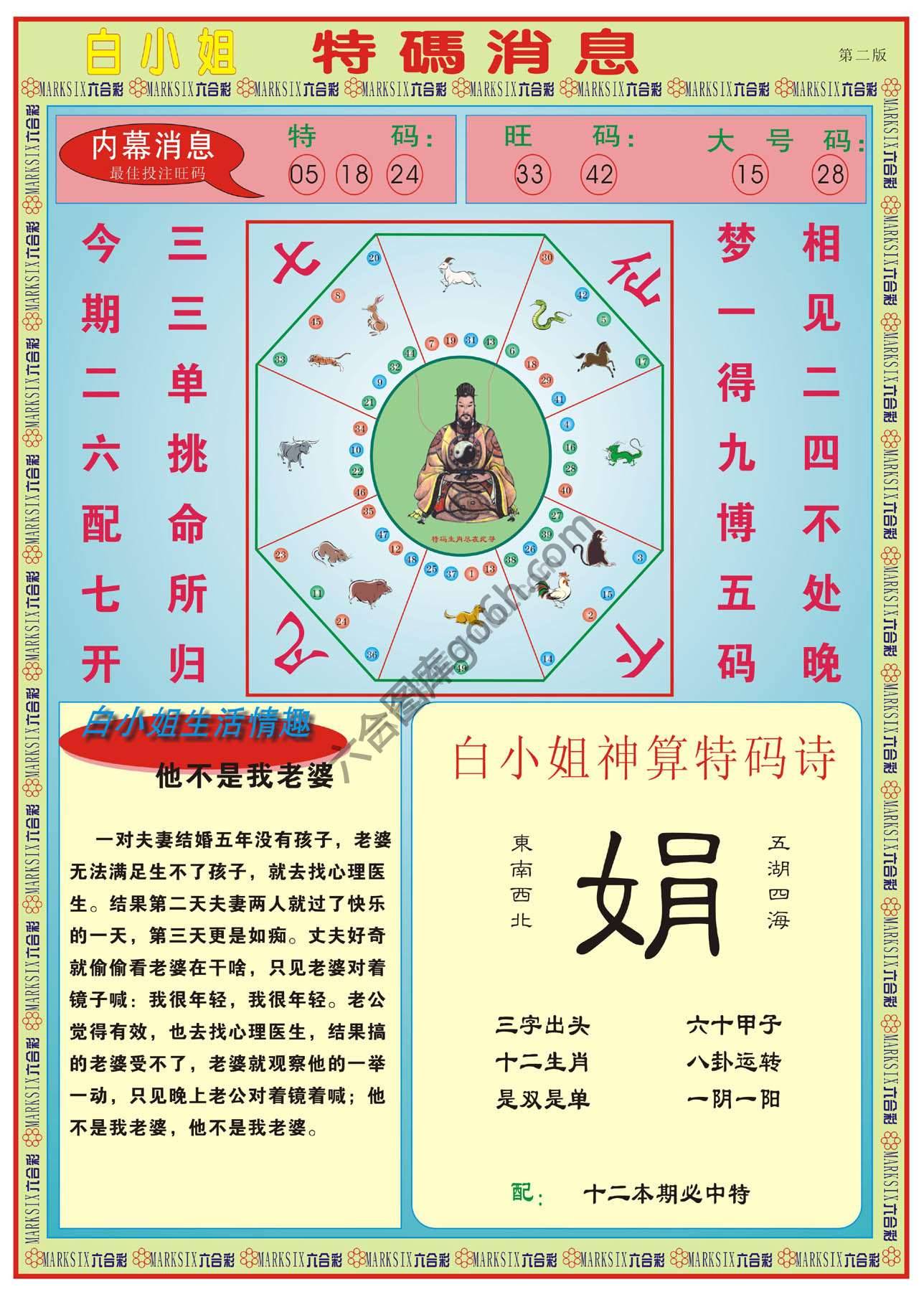 白小姐特码消息