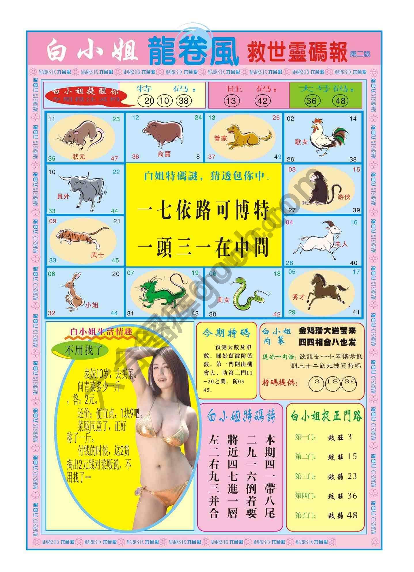 白小姐救世灵码报