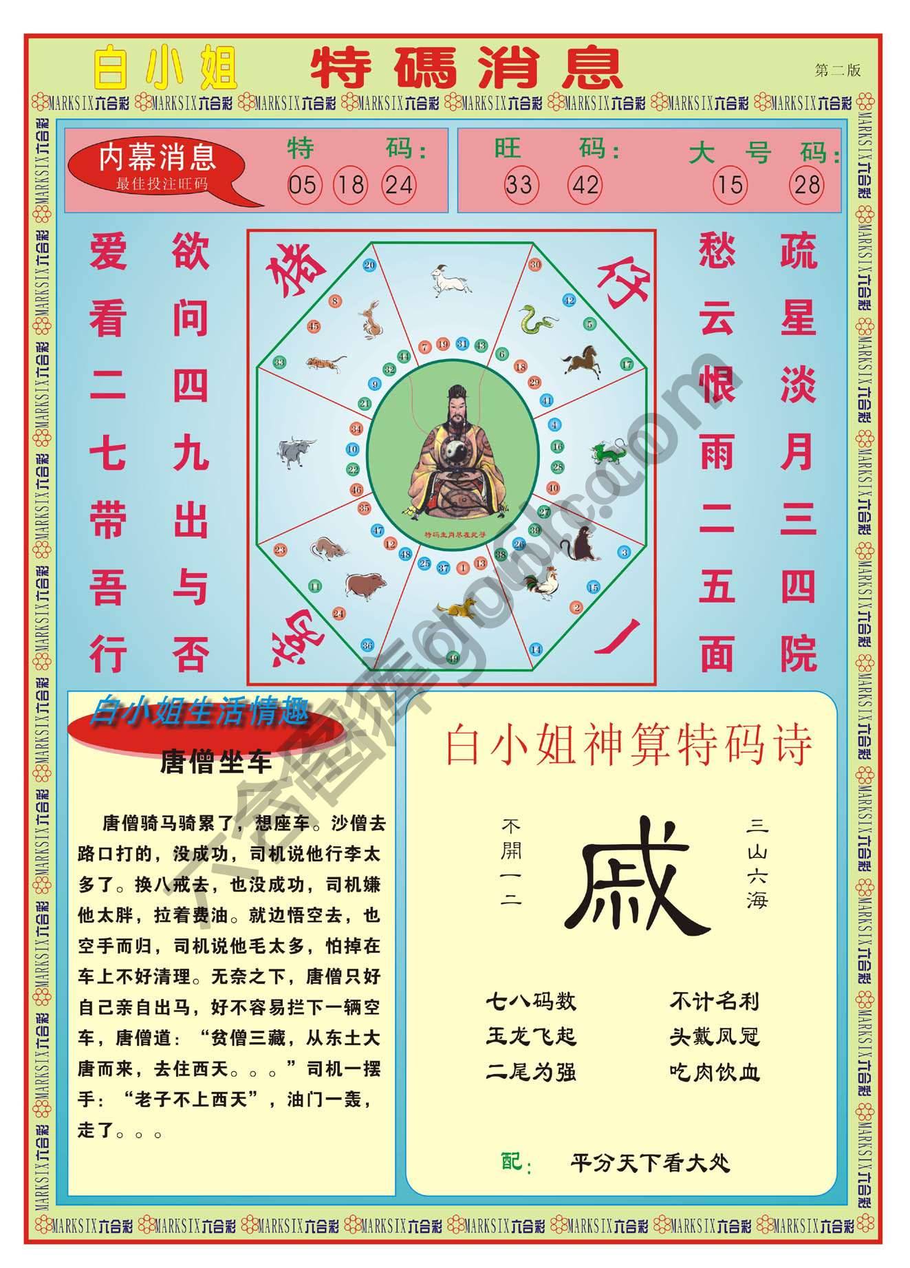 白小姐特码消息