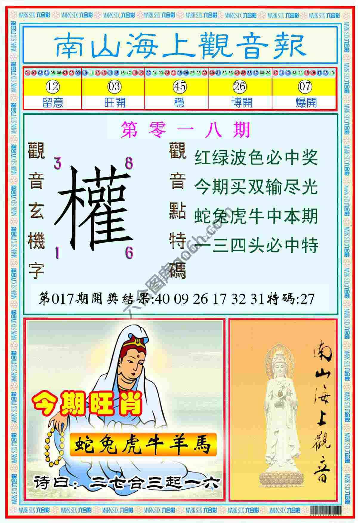 南山海上观音报