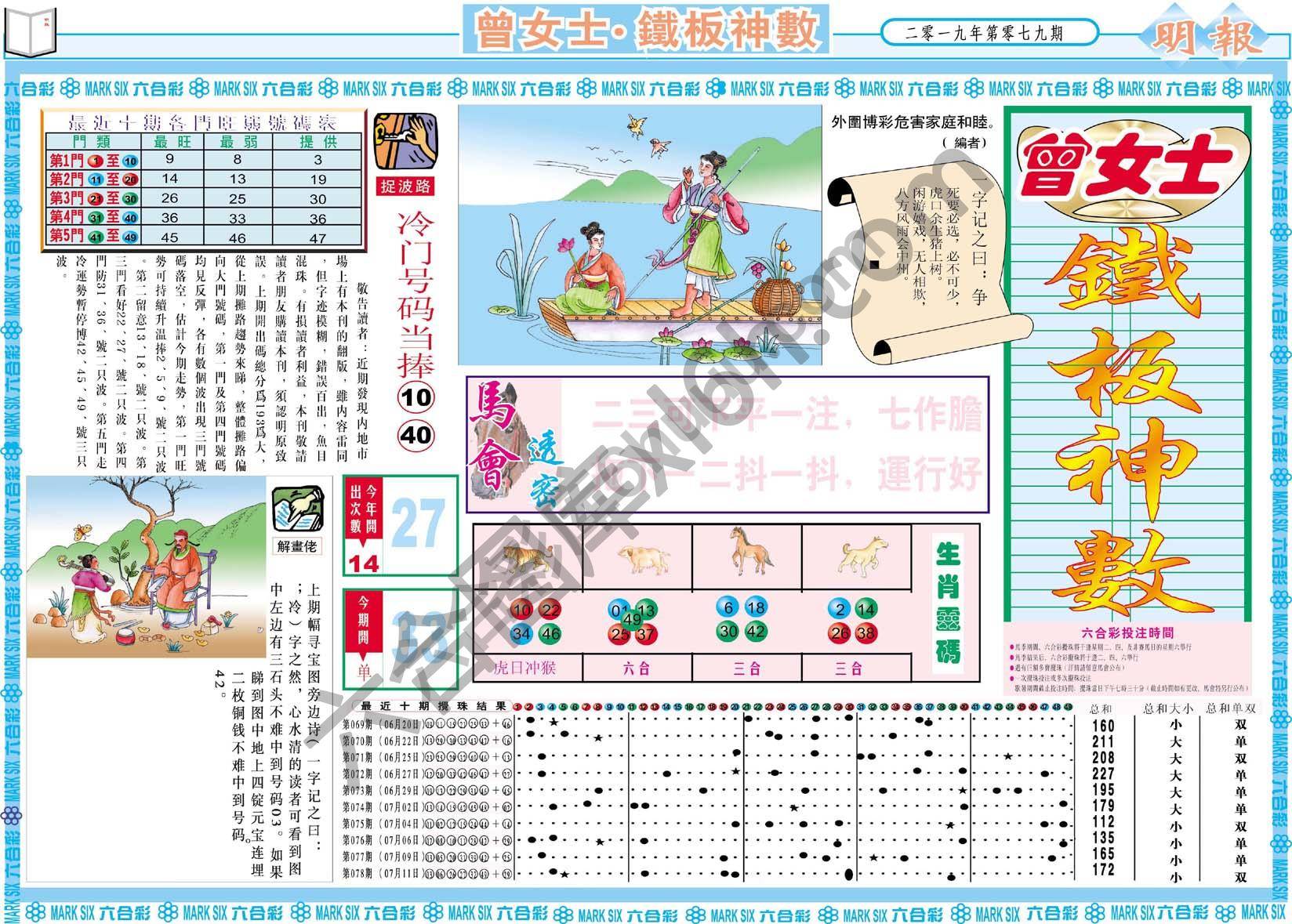 曾女士铁板神数