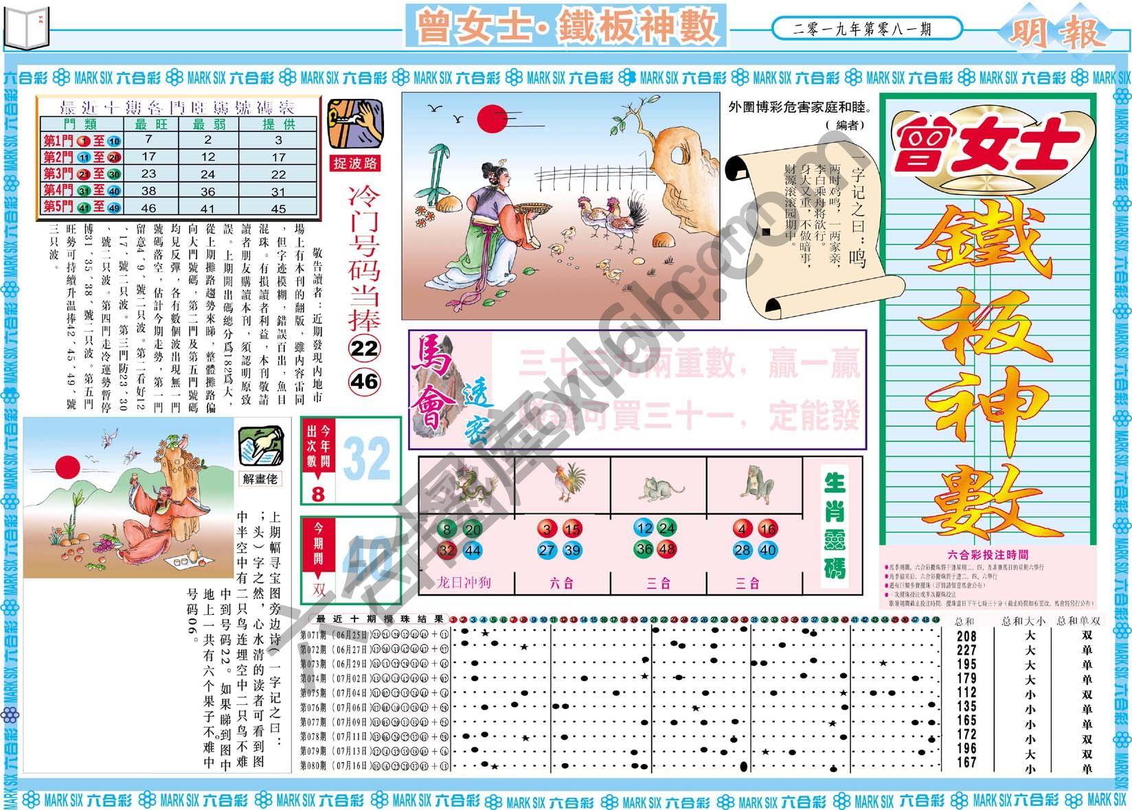 曾女士铁板神数