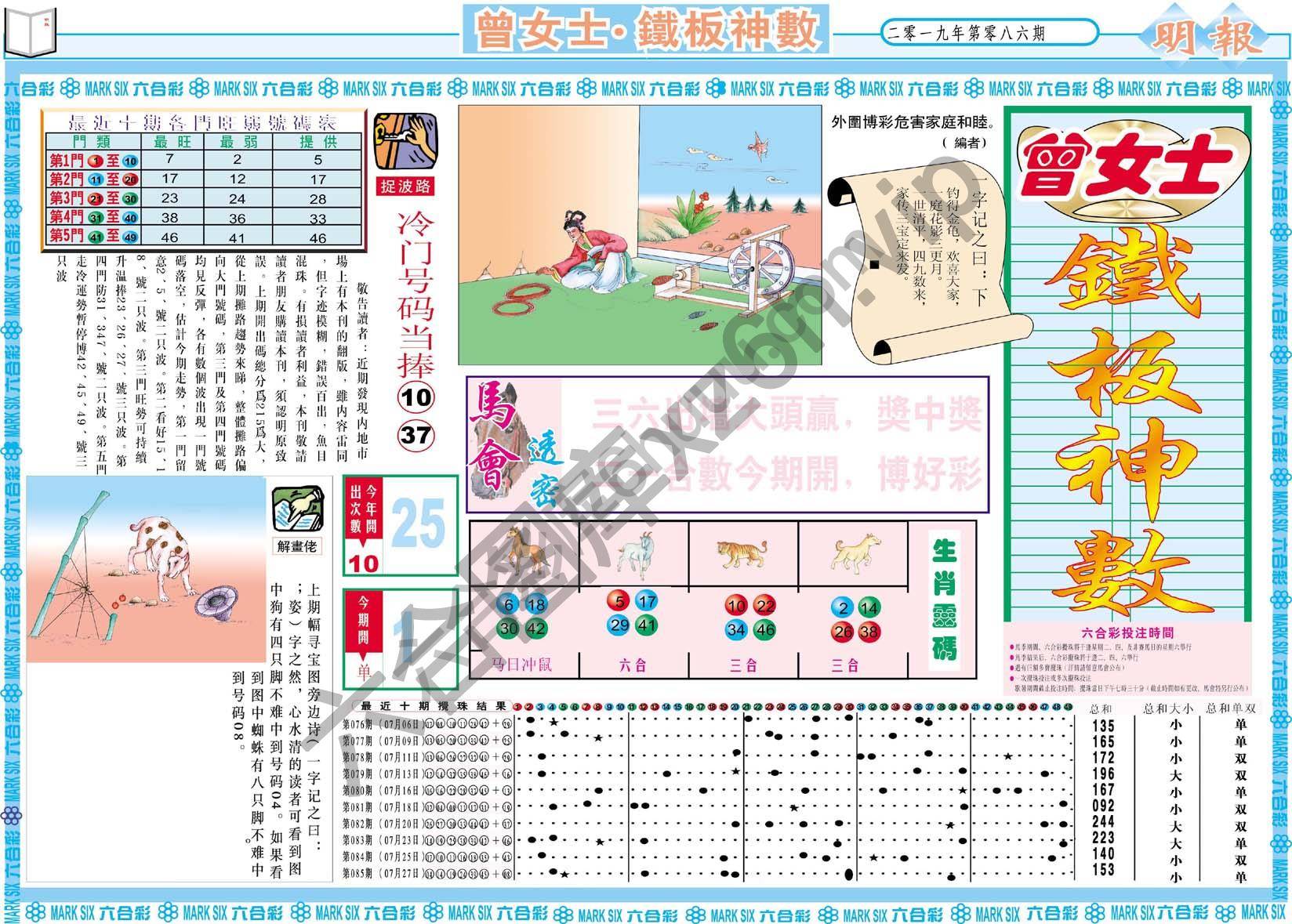 曾女士铁板神数