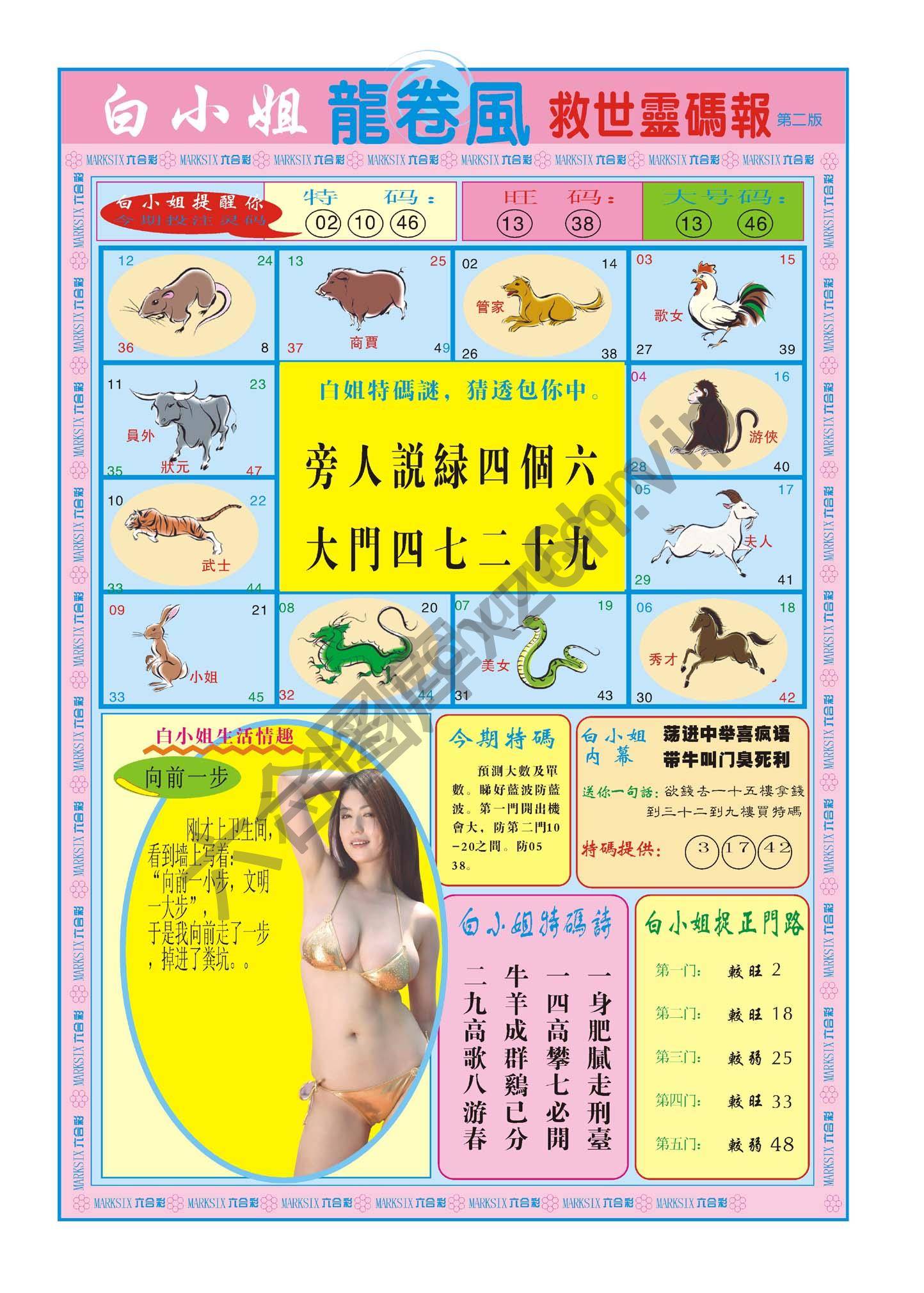 白小姐救世灵码报