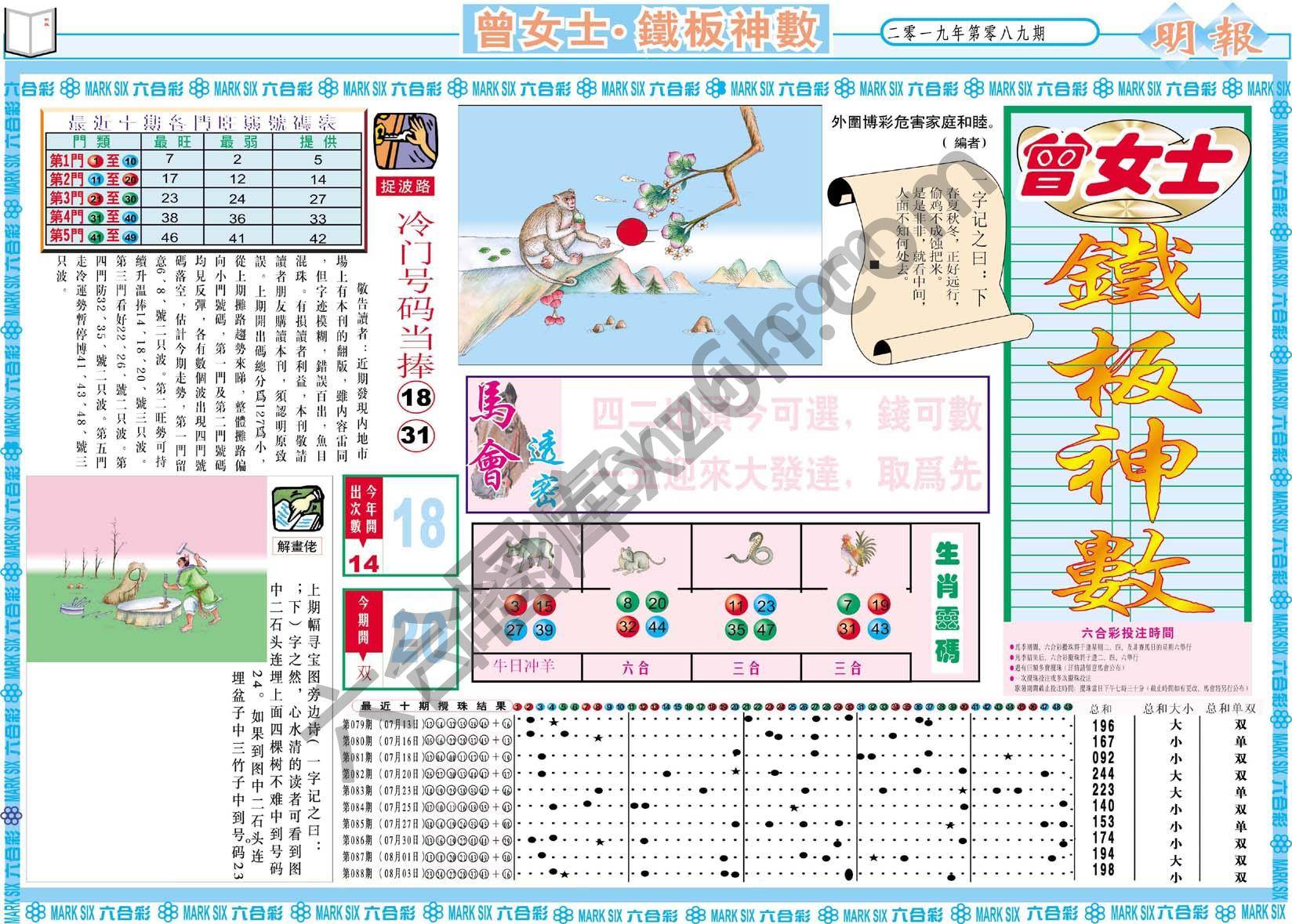 曾女士铁板神数