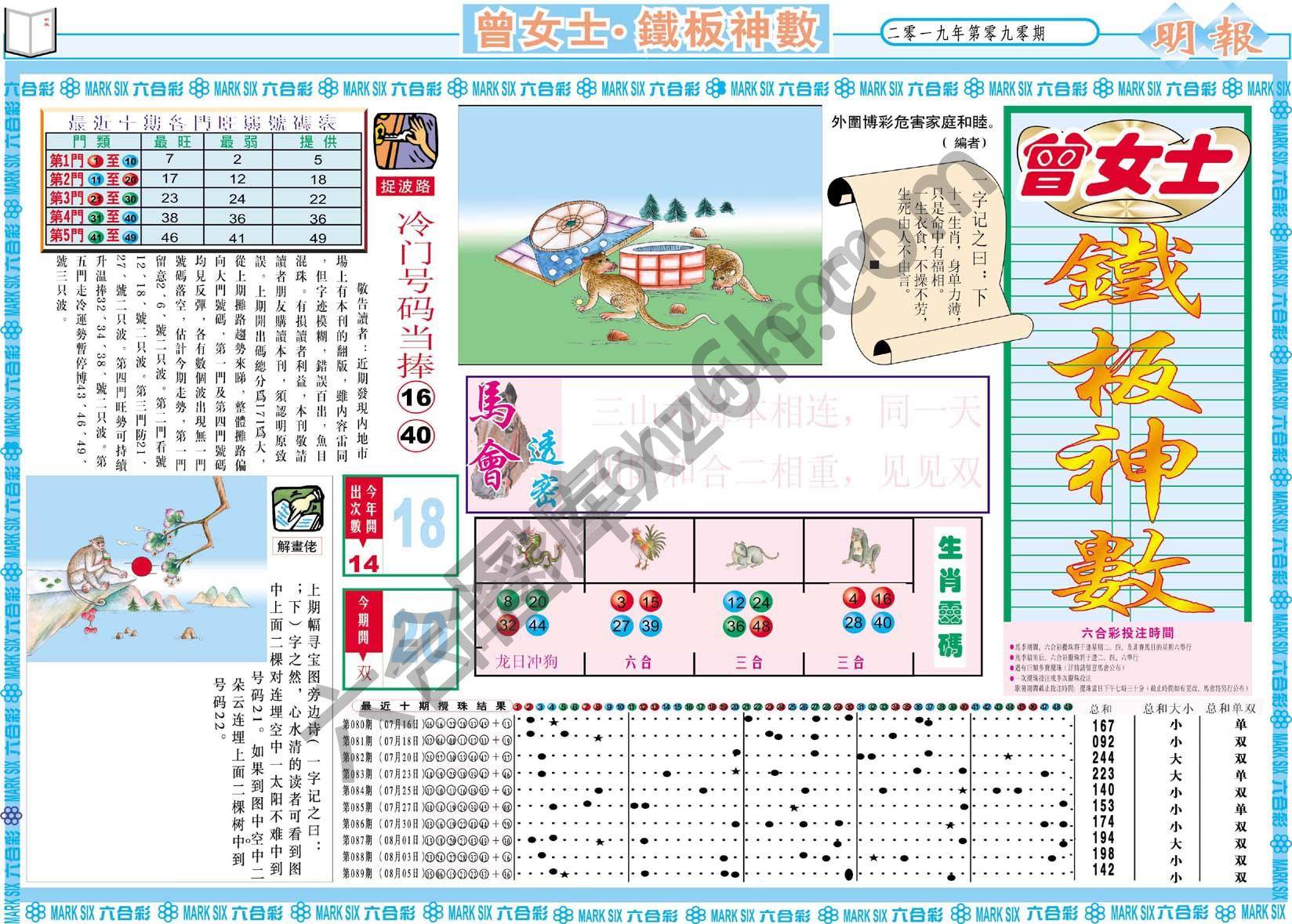 曾女士铁板神数