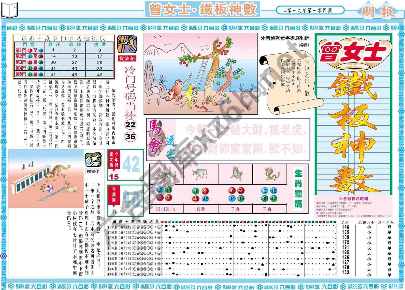 曾女士铁板神数