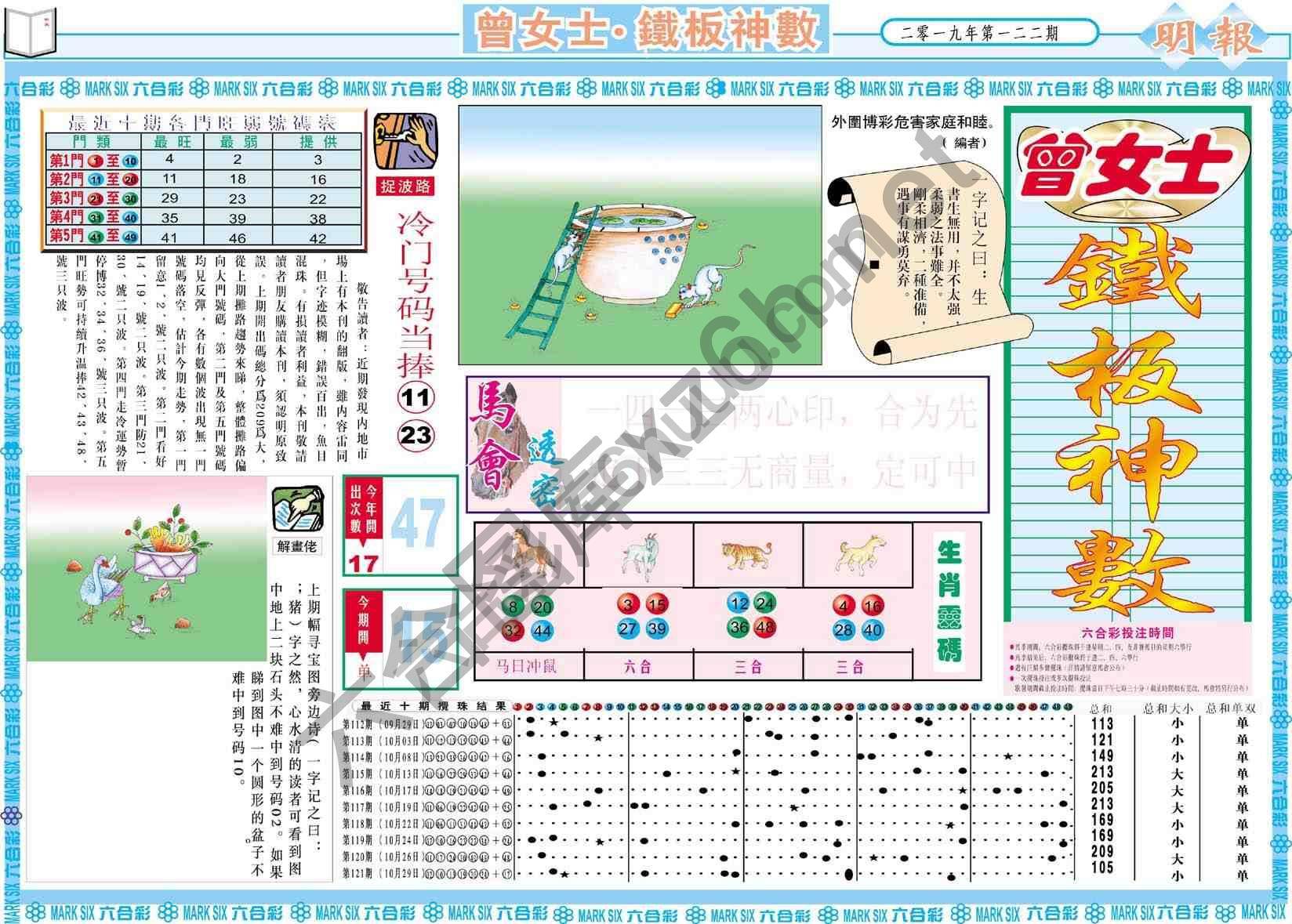 曾女士铁板神数