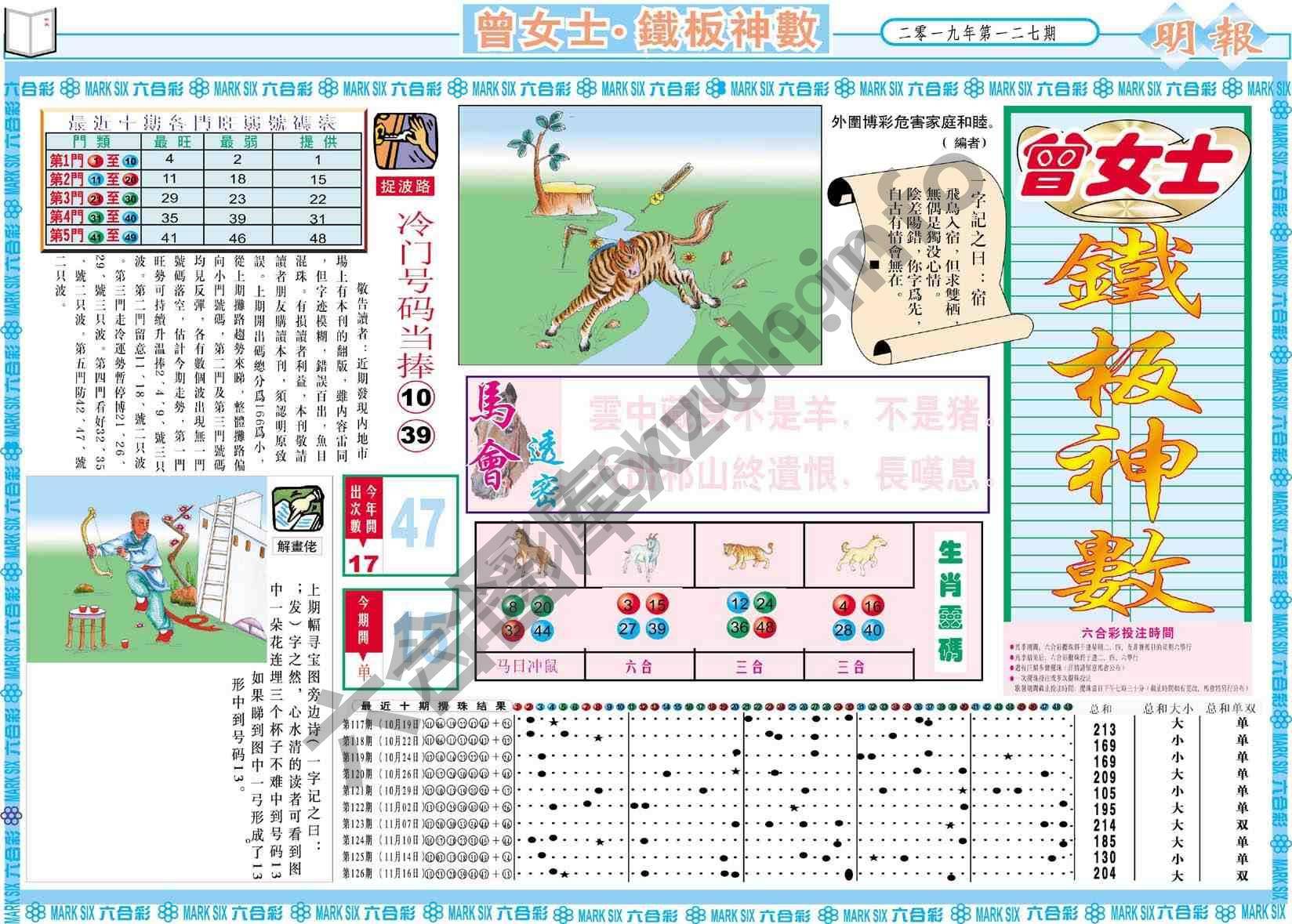 曾女士铁板神数