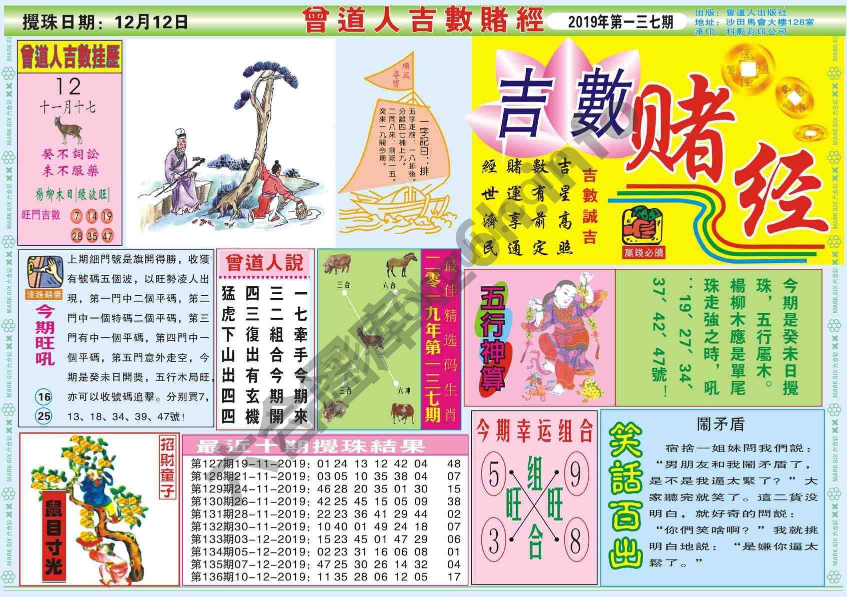 曾道人吉数赌经