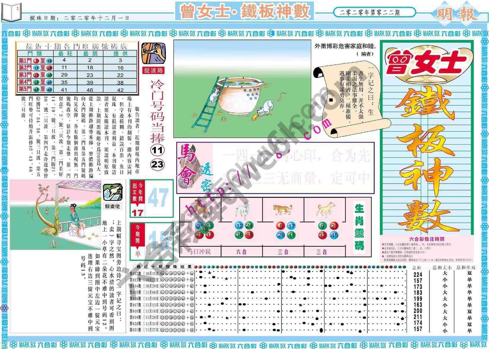 曾女士铁板神数