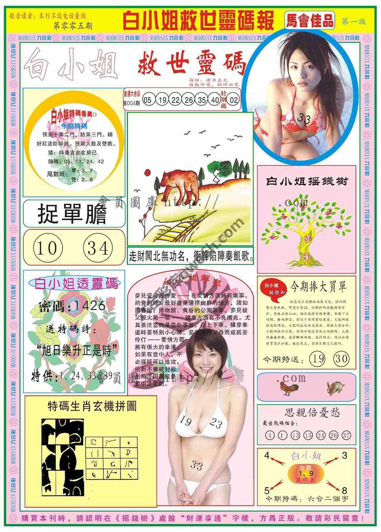 白小姐救世灵码报