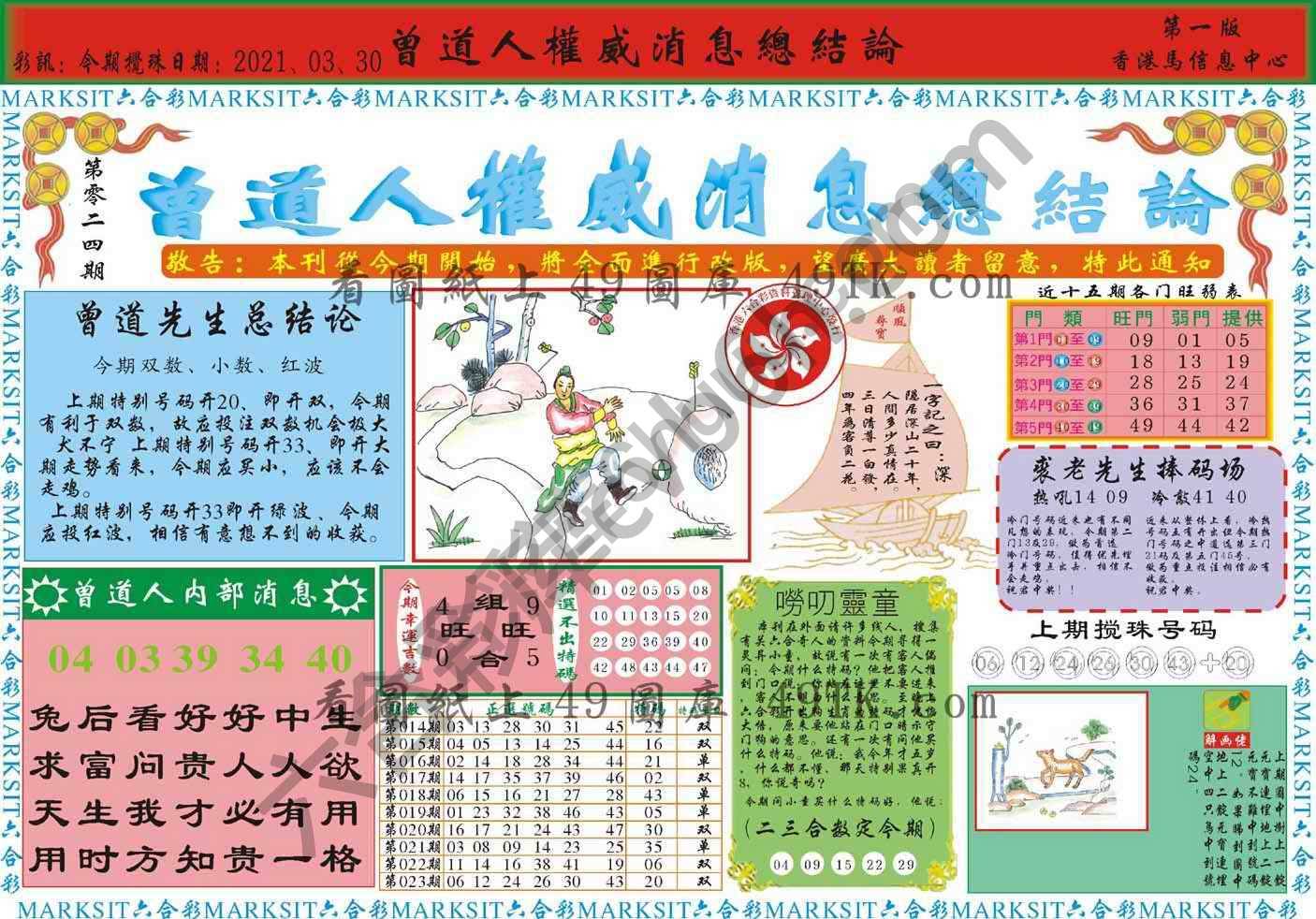 曾道人权威消息