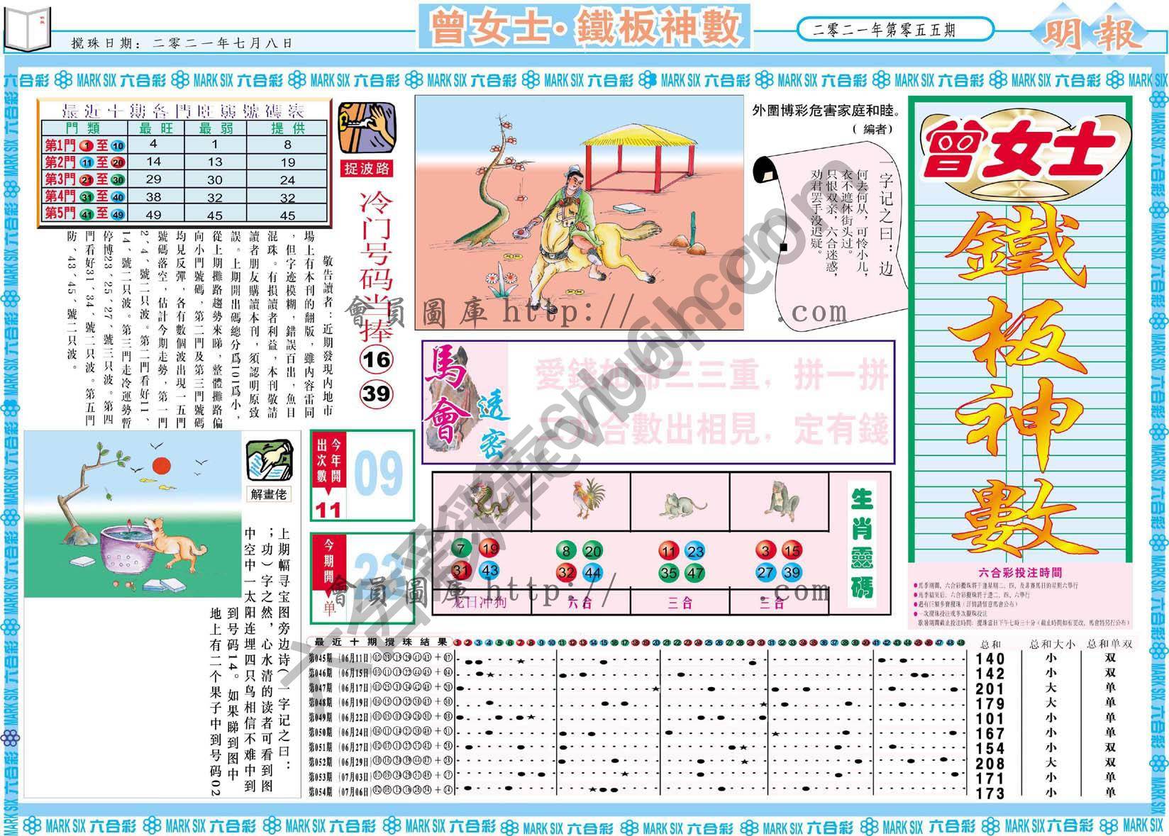 曾女士铁板神数