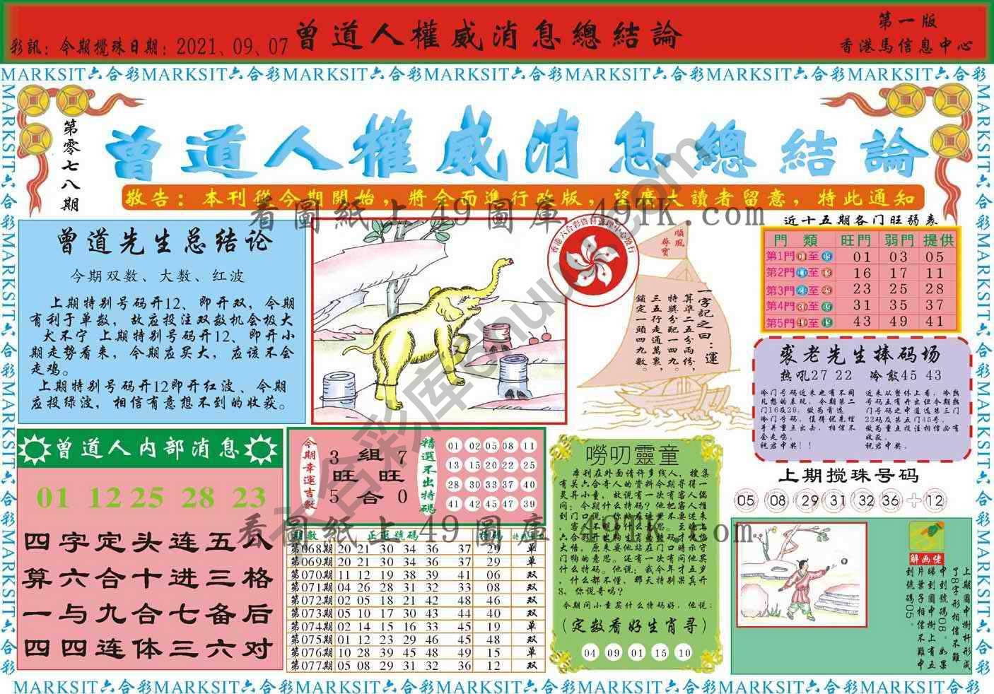 曾道人权威消息