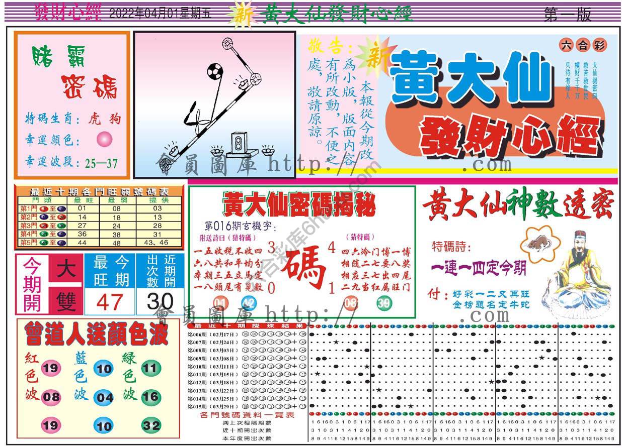 黄大仙发财心经