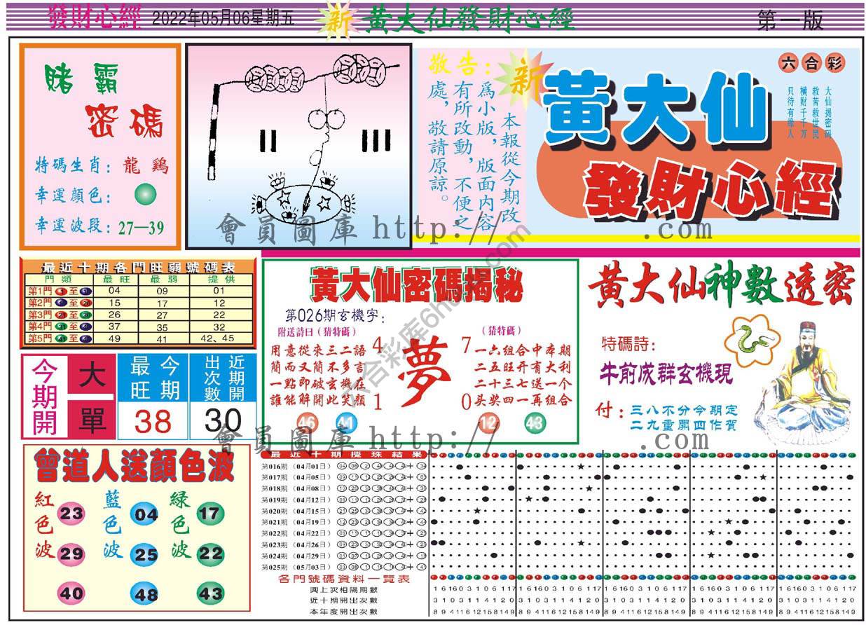 黄大仙发财心经