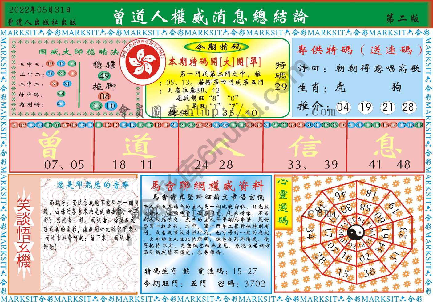 曾道人权威消息