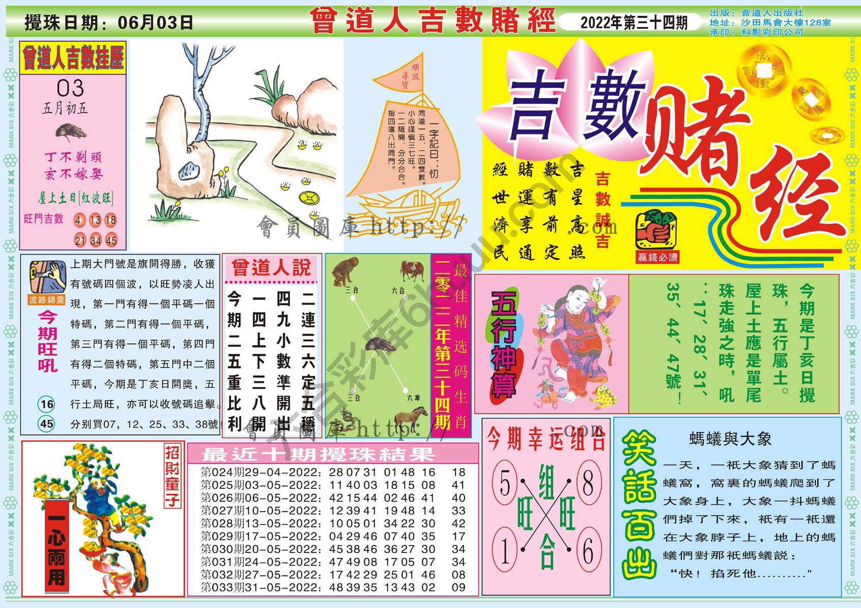 曾道人吉数赌经