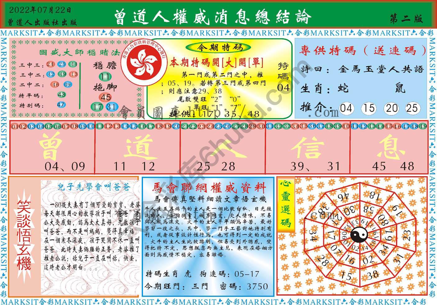 曾道人权威消息