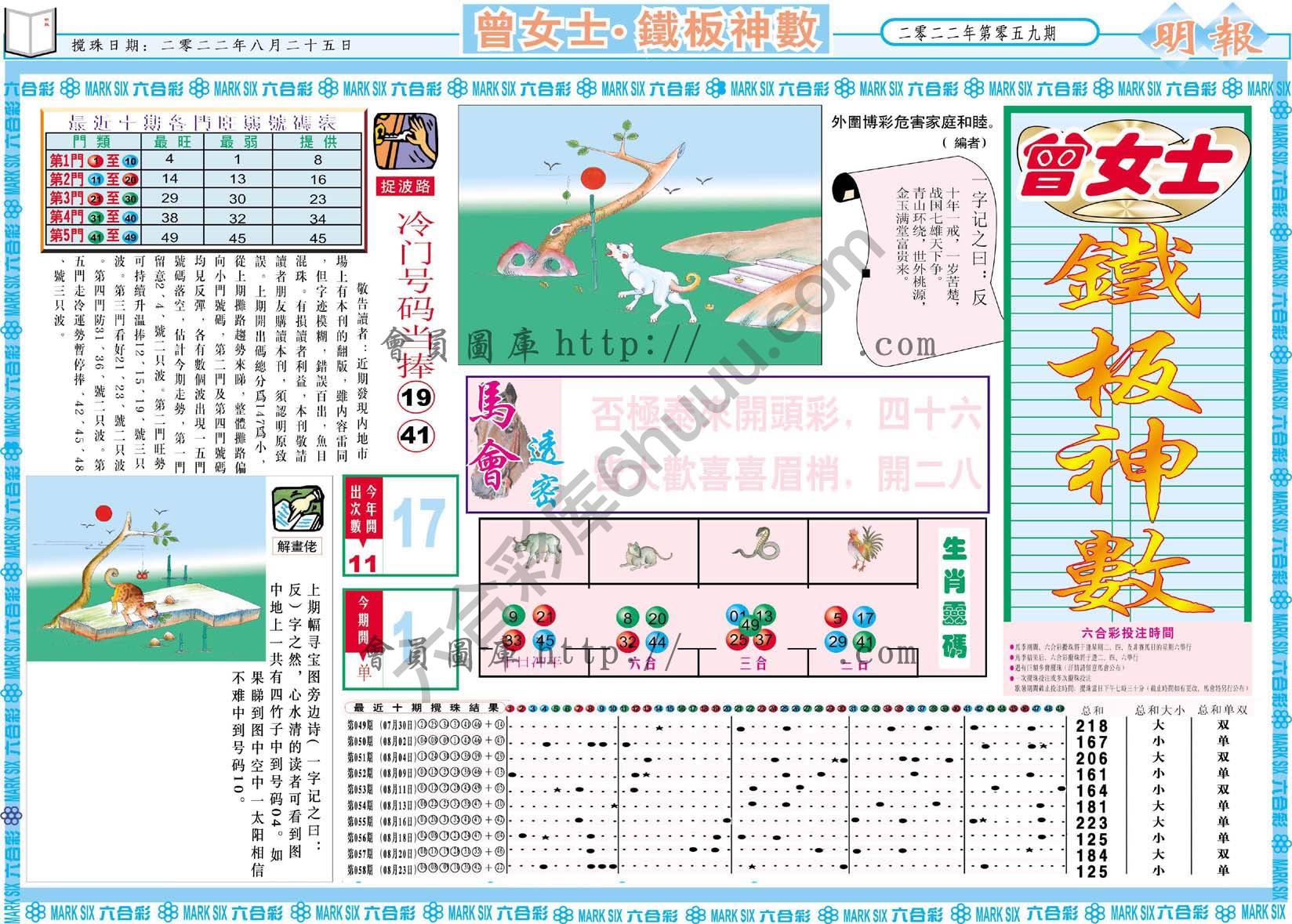 曾女士铁板神数