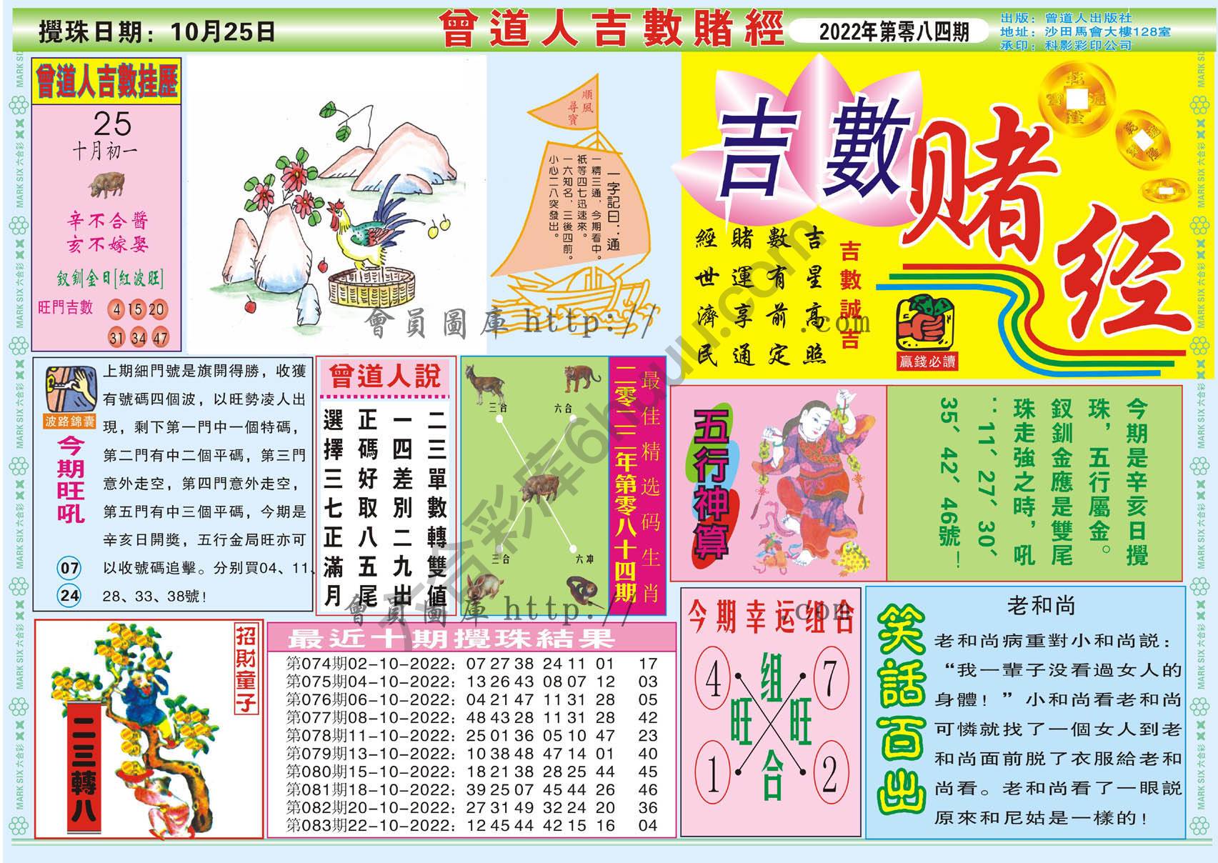 曾道人吉数赌经