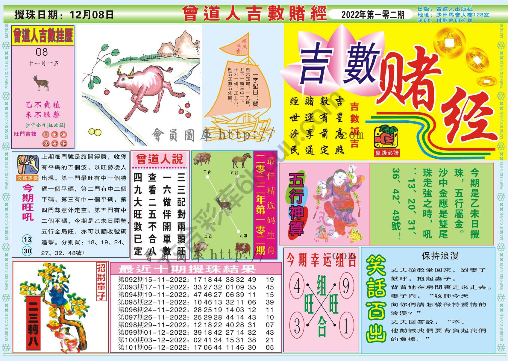 曾道人吉数赌经